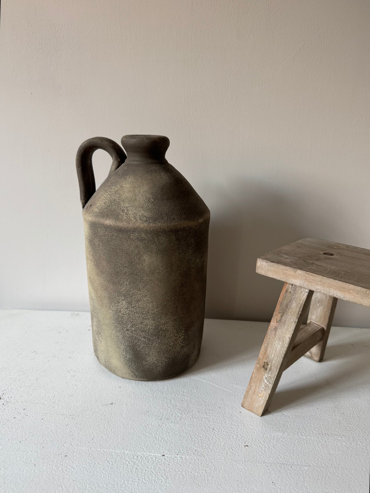 EARTH | large earthy brown rustic handled pot