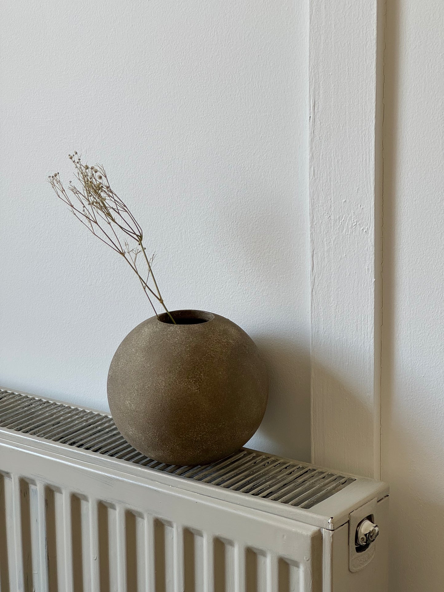 Up-cycled | earthy brown round ball vase