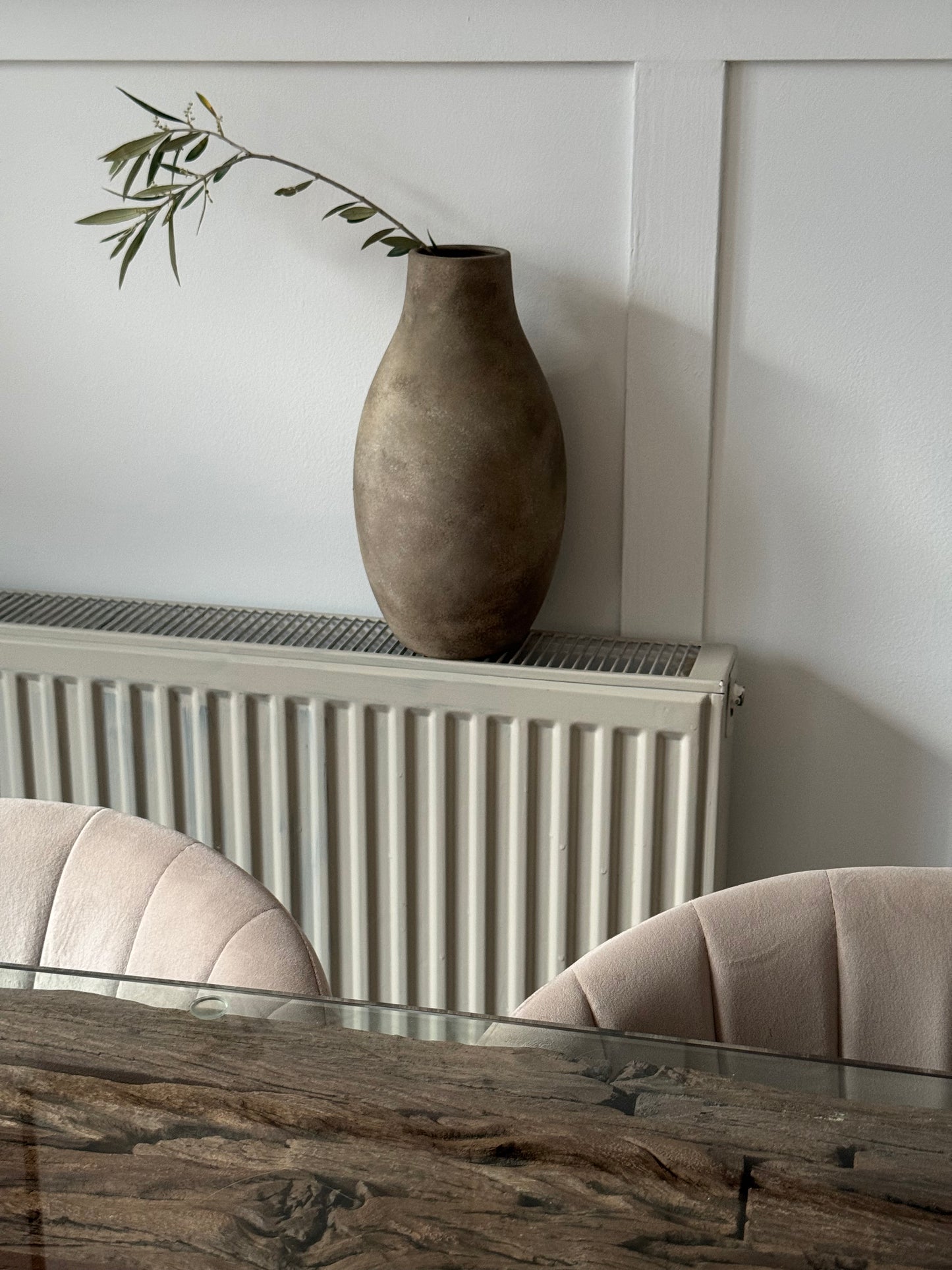 Up-cycled | warm earthy brown tapered vase