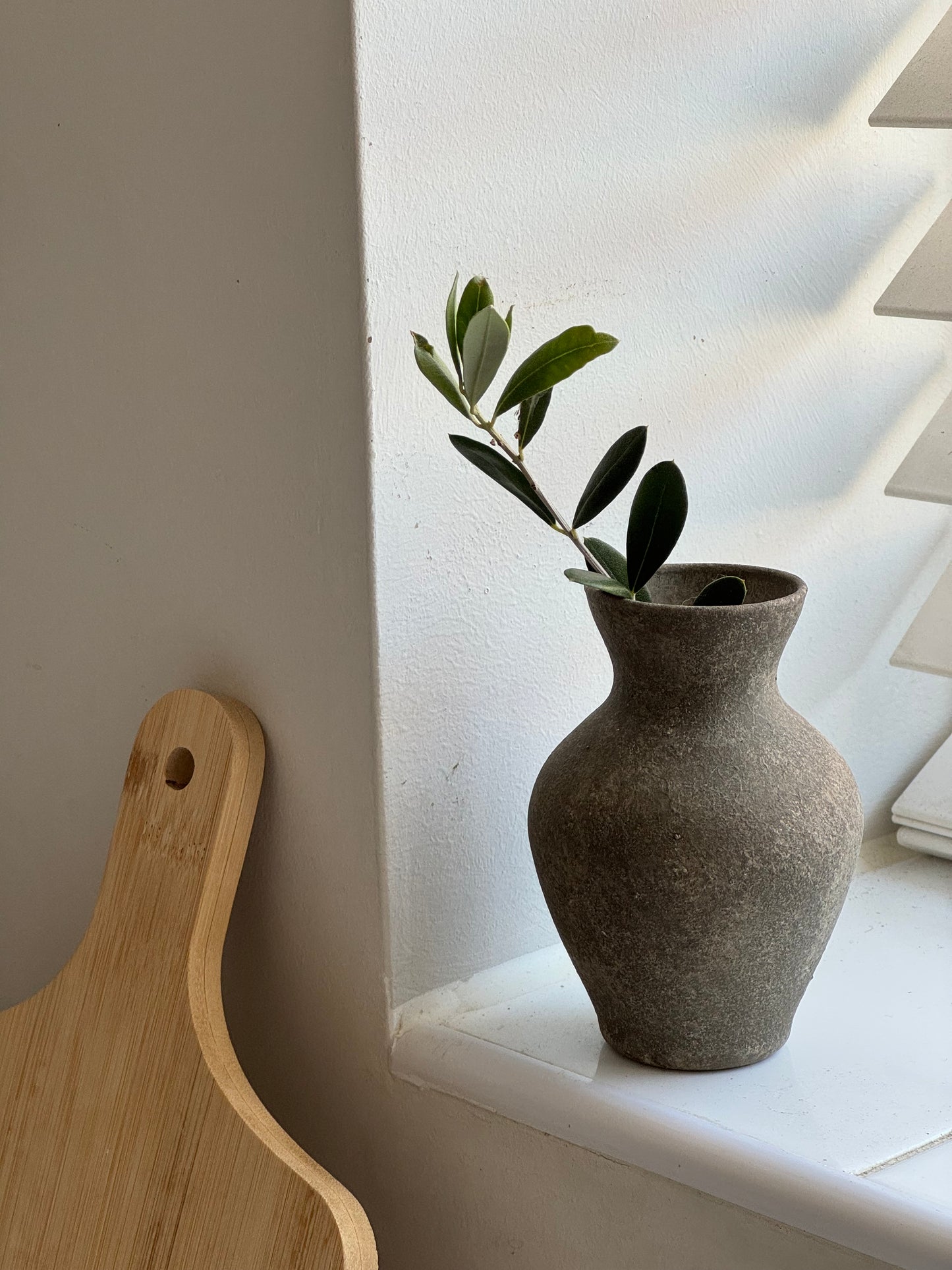 Up-cycled | dark earthy brown mini tapered vase