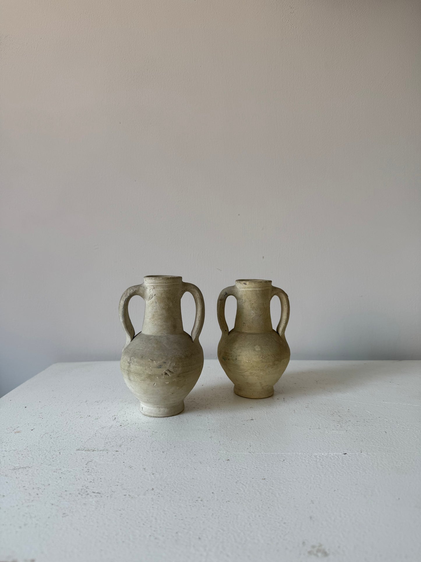 Double handled stoneware amphoras