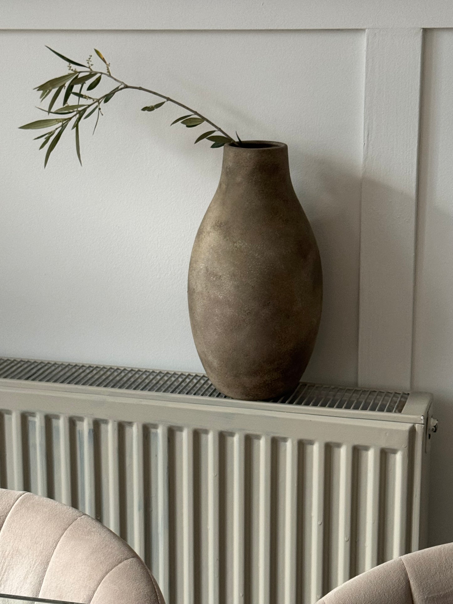Up-cycled | warm earthy brown tapered vase