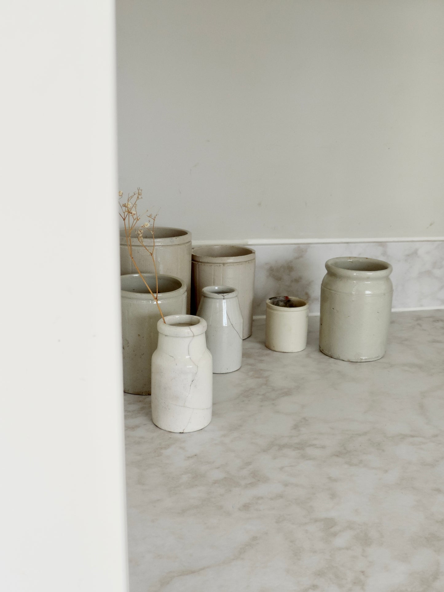 Vintage earthenware pots (imperfect)