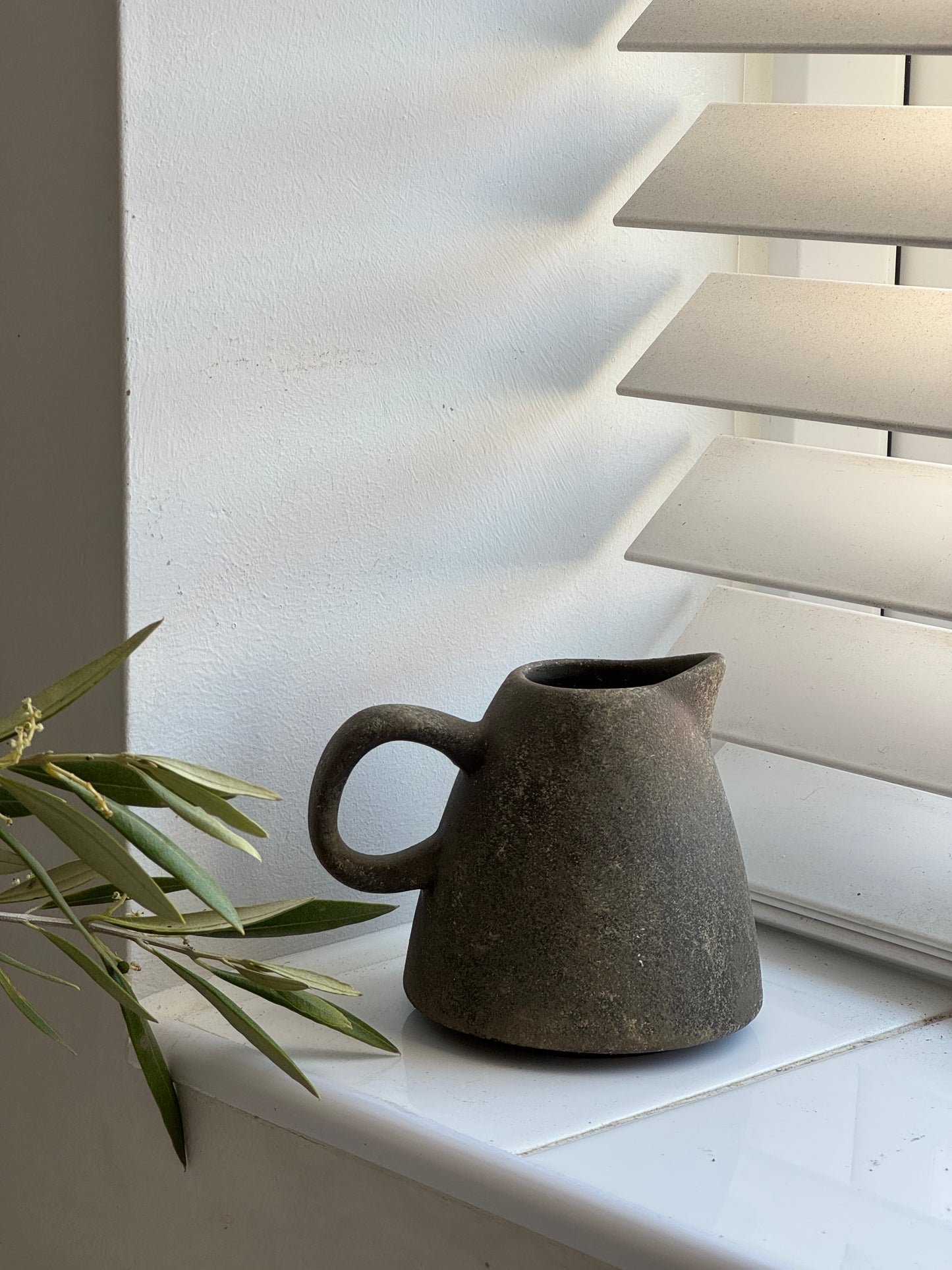 Up-cycled | earthy brown small decorative jug