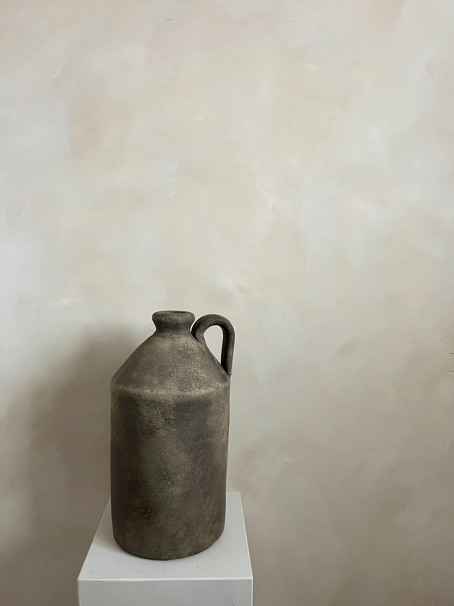 EARTH | large earthy brown rustic handled pot
