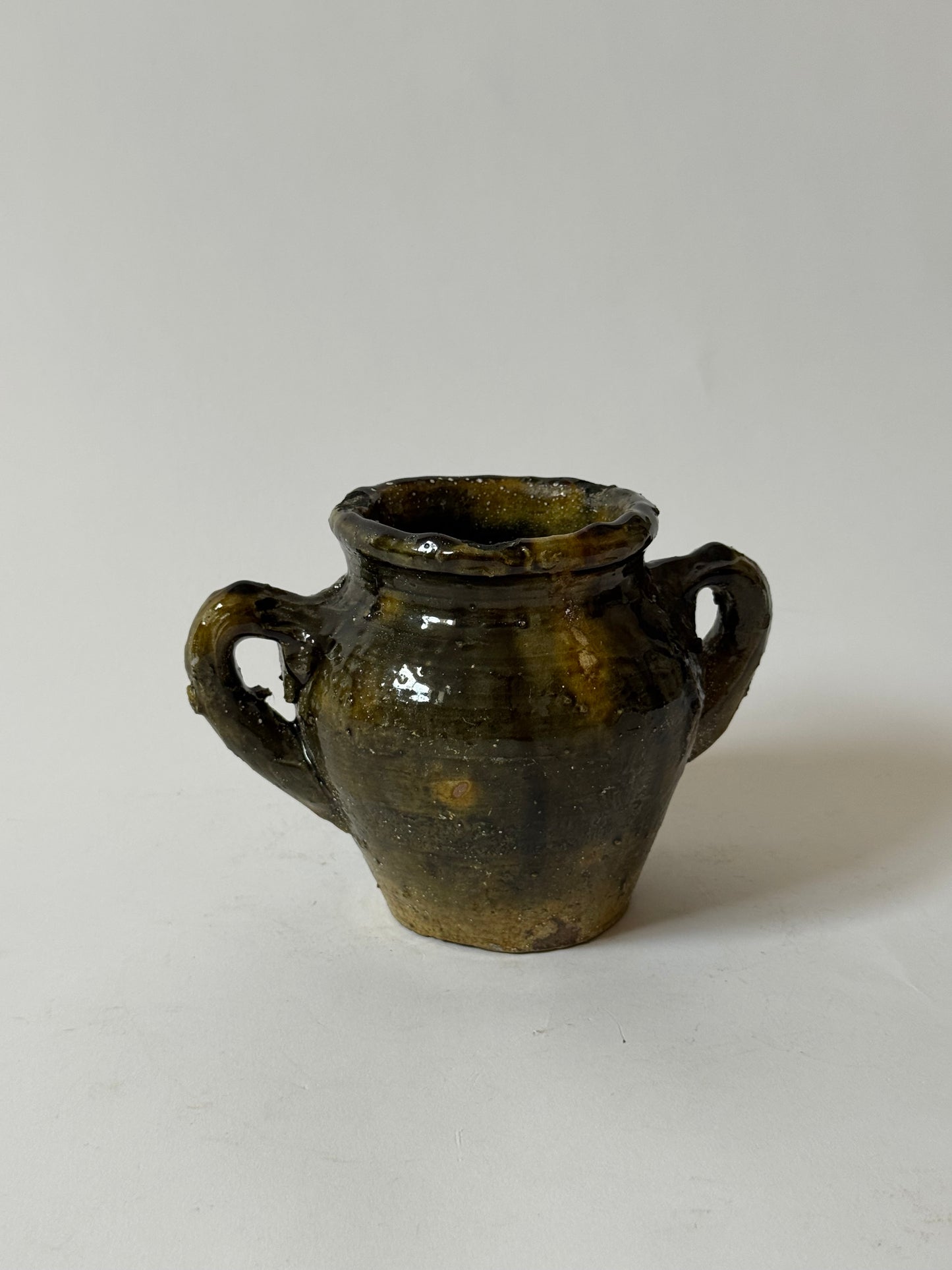 Deep Olive Twin Handle Moroccan Pot