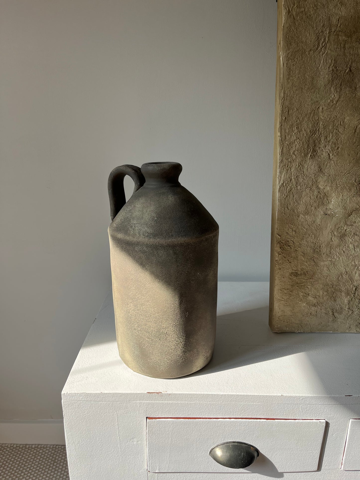 EARTH | large earthy brown rustic handled pot