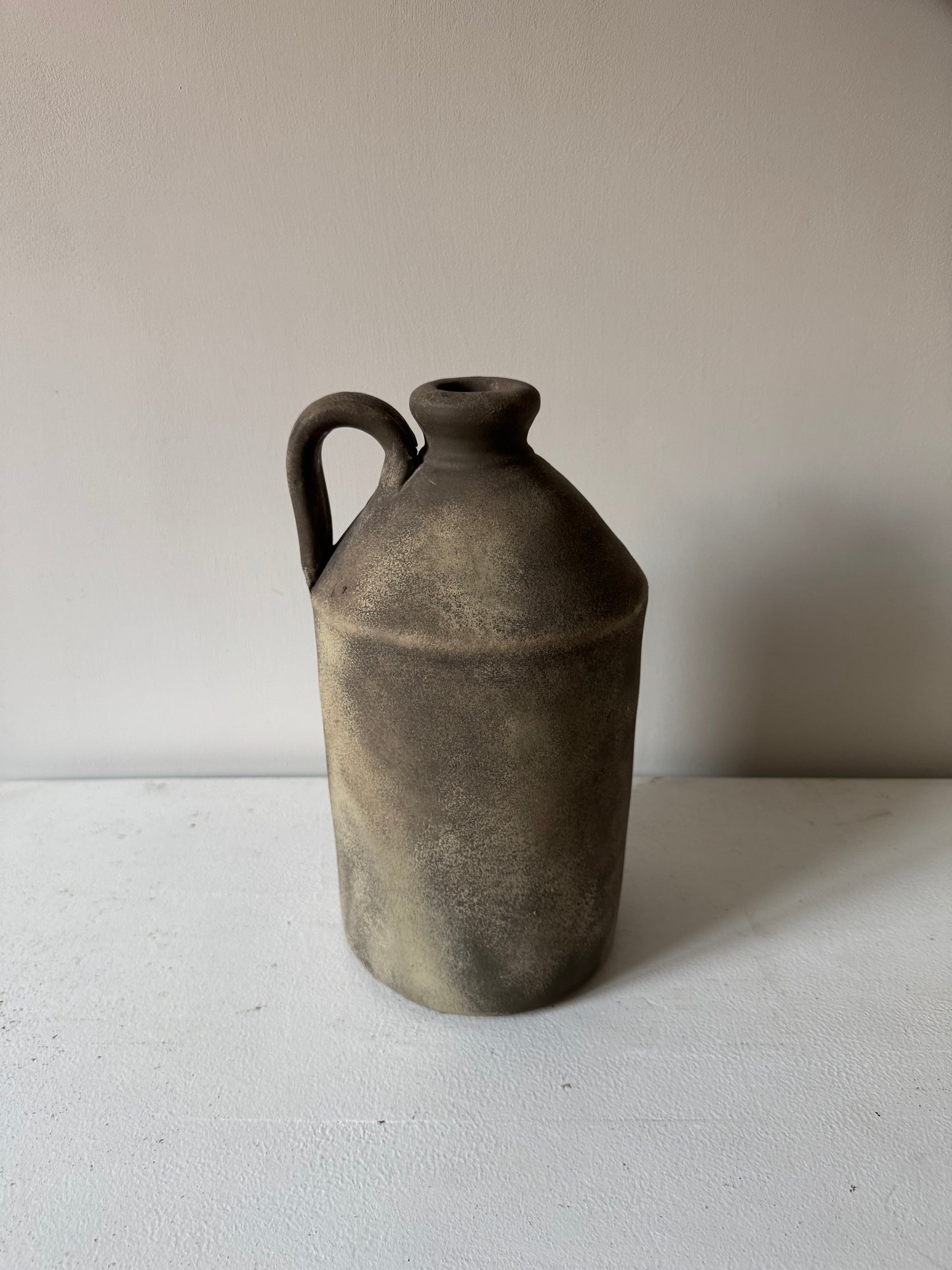 EARTH | large earthy brown rustic handled pot