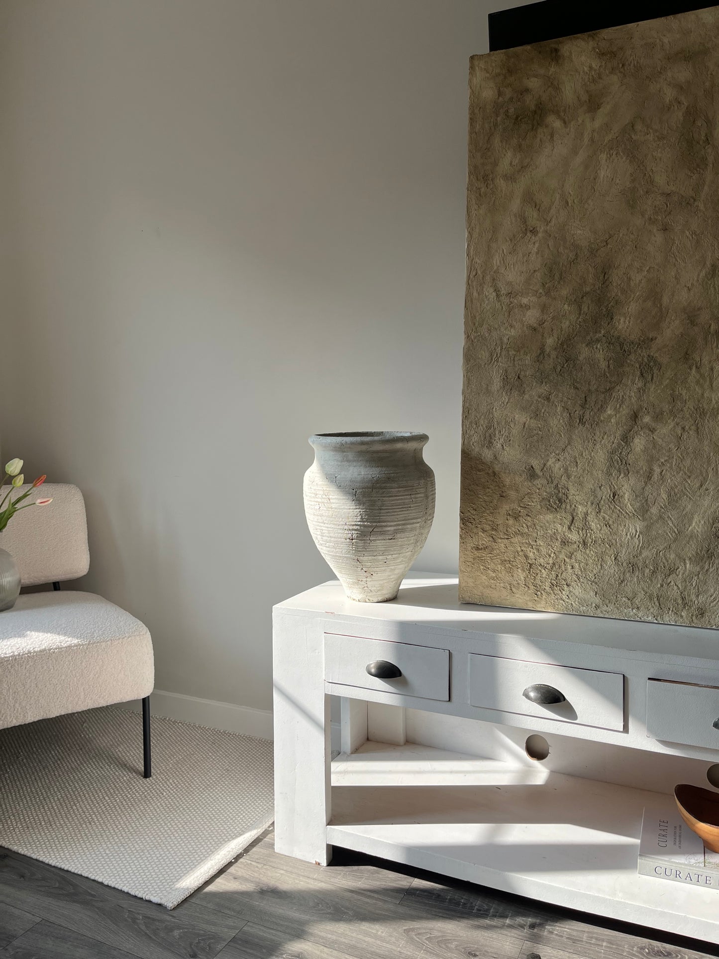 CLOUD | large neutral rustic vessel