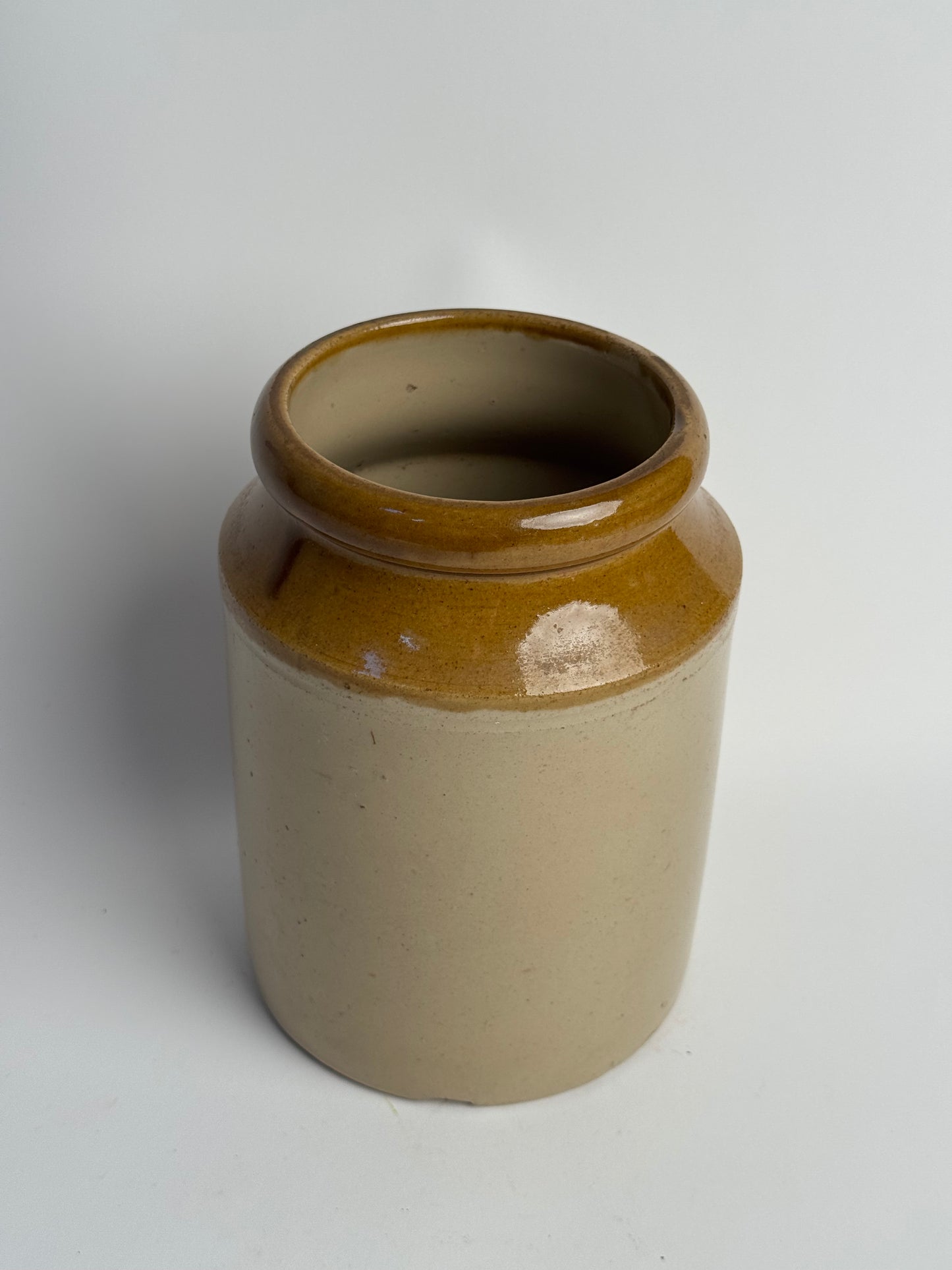 Vintage Glazed Stoneware Pot