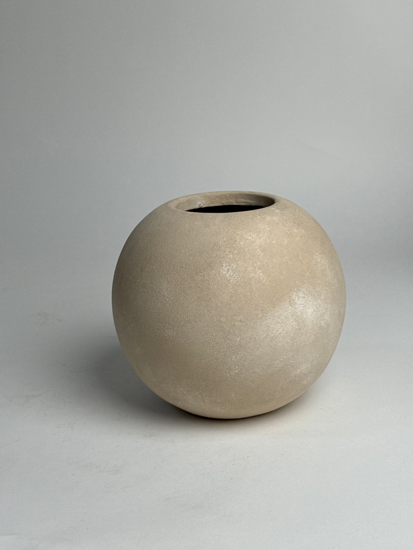 Up-Cycled | Smooth Neutral Beige Rounded Vase