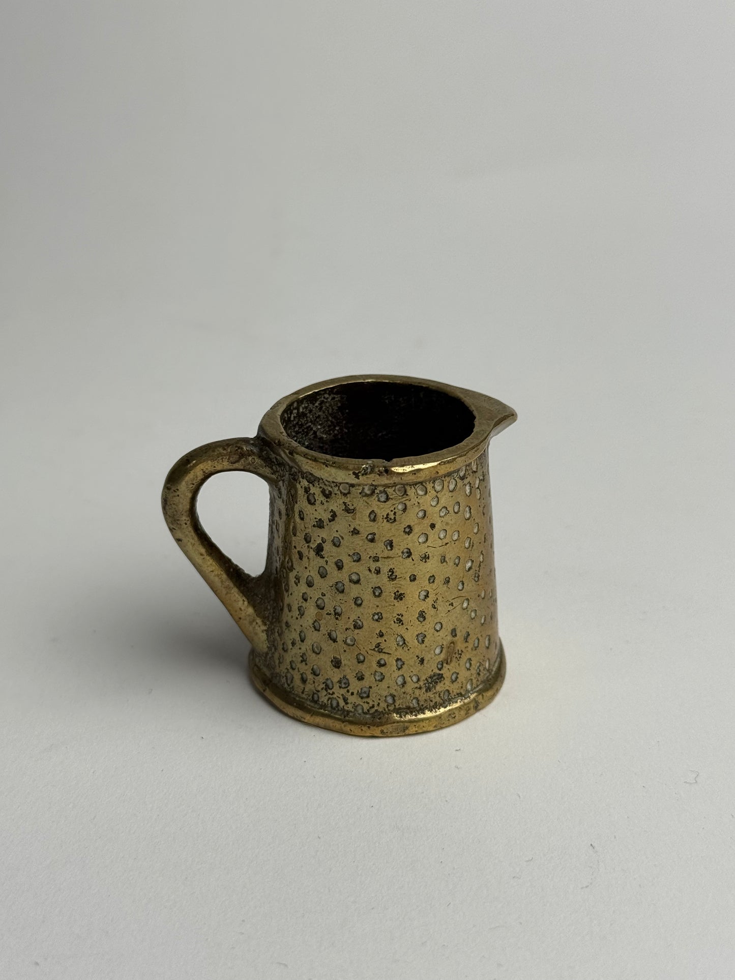 Miniature Hammered Brass Jug