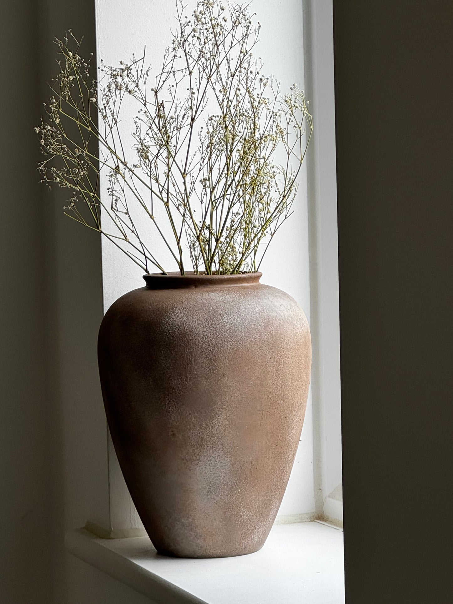Up-cycled | WATERTIGHT warm beige earthy clay-like urn
