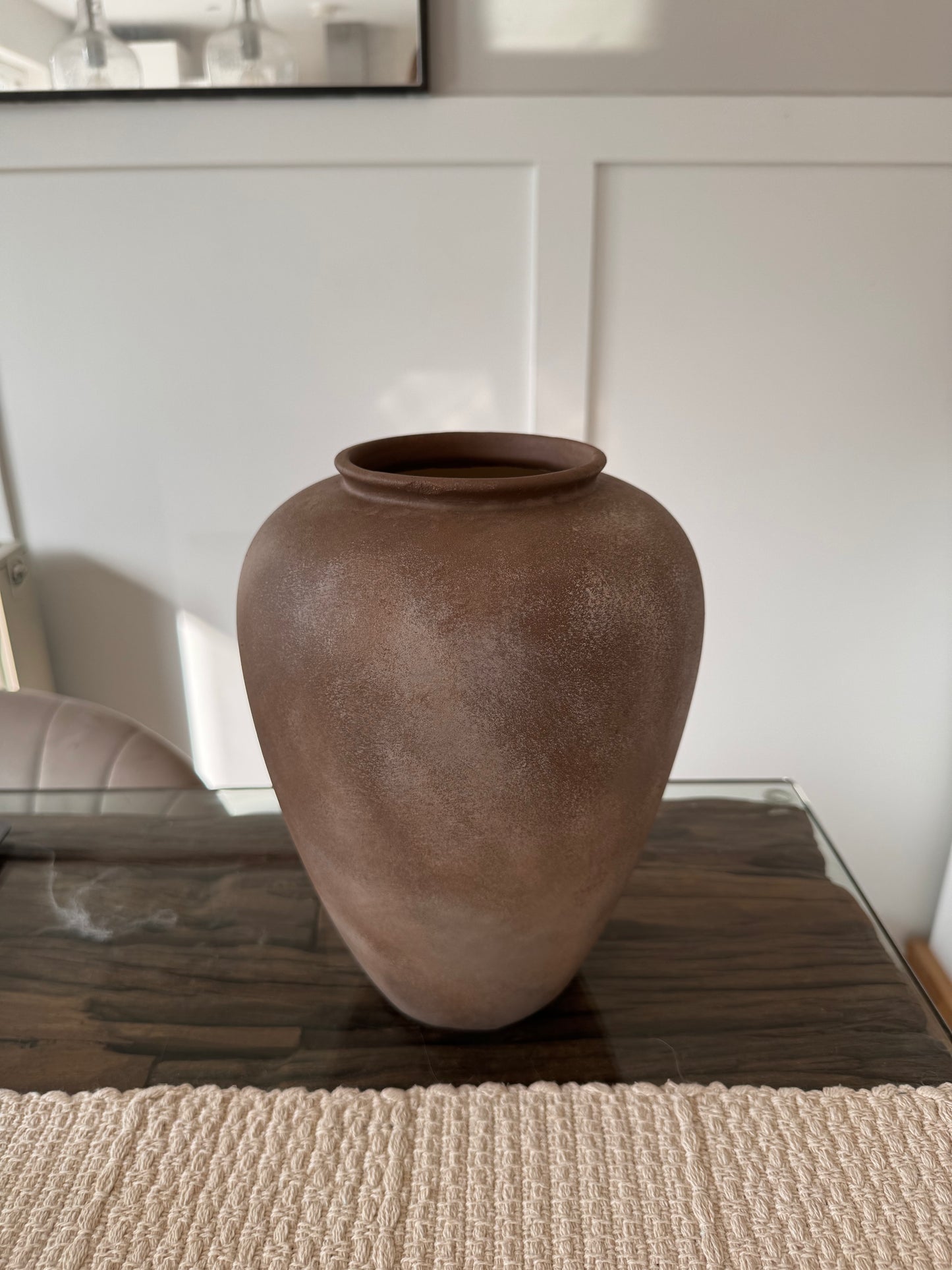 Up-cycled | WATERTIGHT warm beige earthy clay-like urn