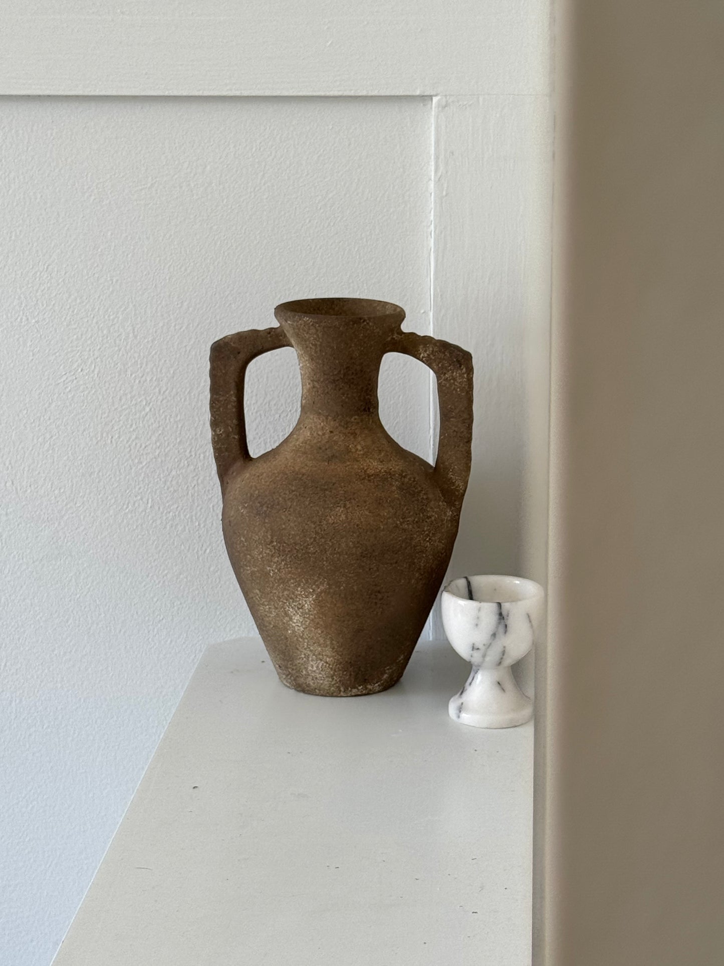 Up-cycled | warm earthy brown double handled amphora