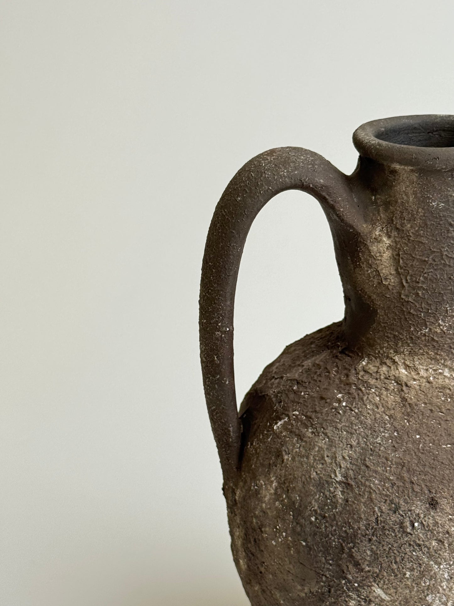Up-cycled | Textured earthy brown handled jug