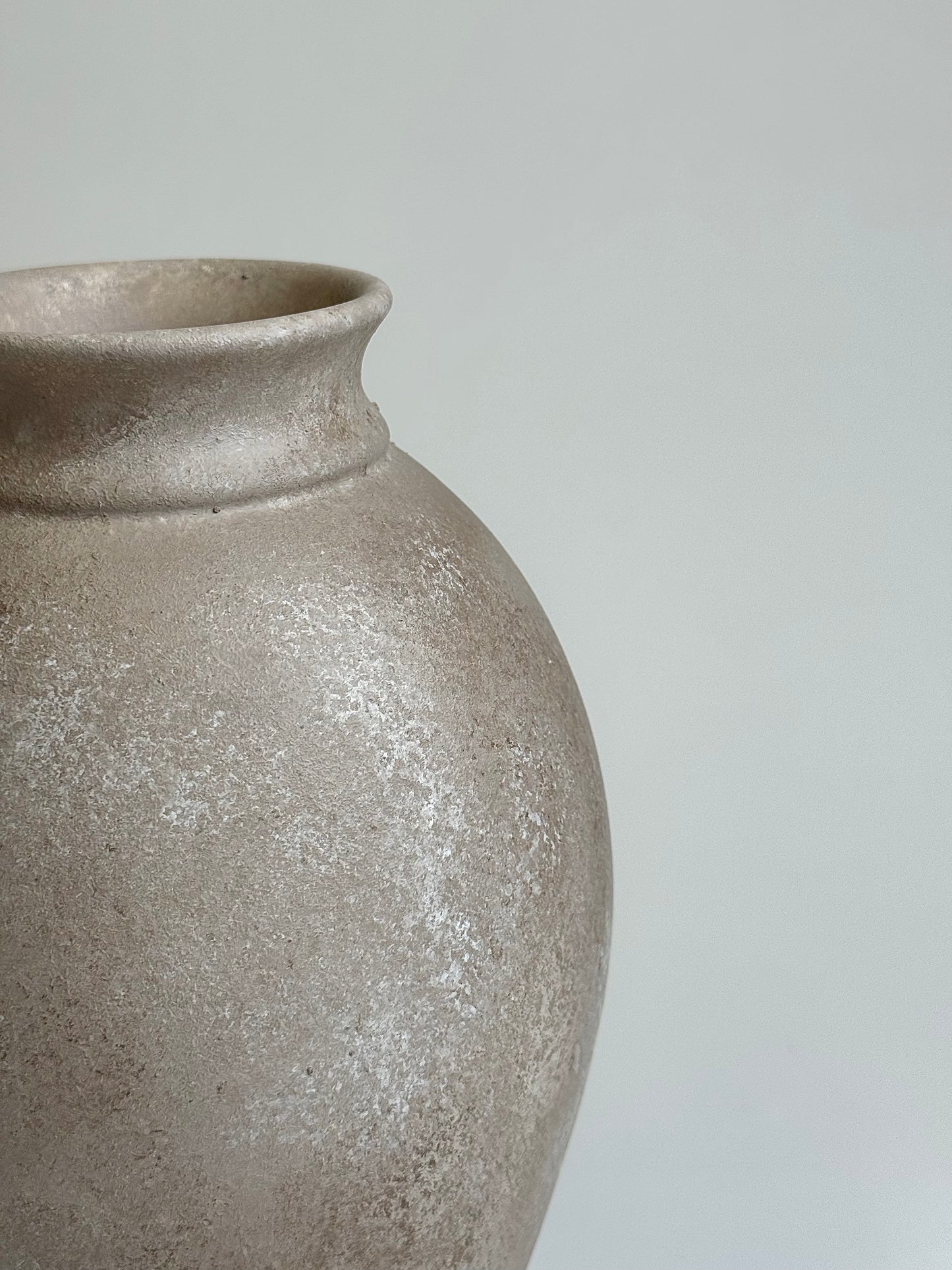 Up-cycled | WATERTIGHT warm beige large tapered vase