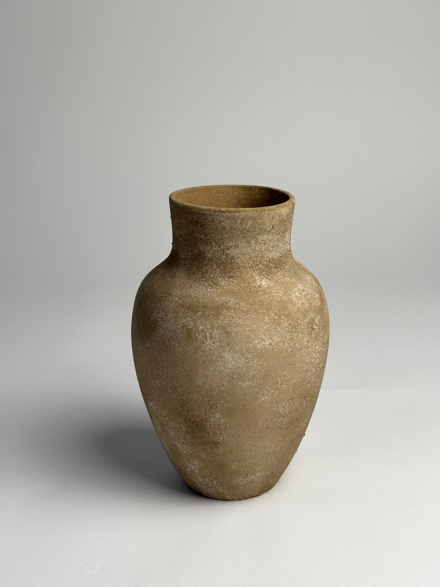 Up-cycled | medium warm brown tapered vase