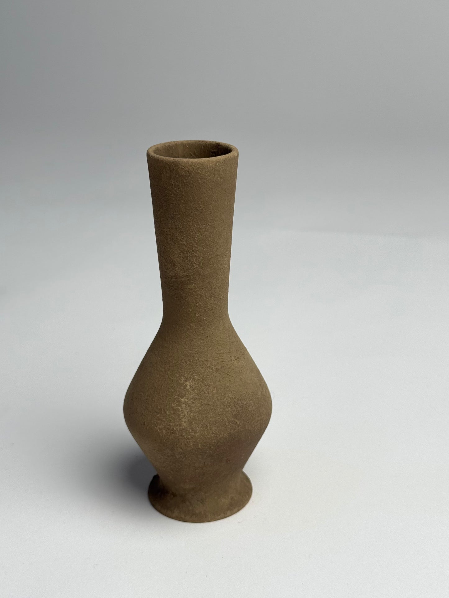 Up-cycled | small warm mid-brown tapered vase