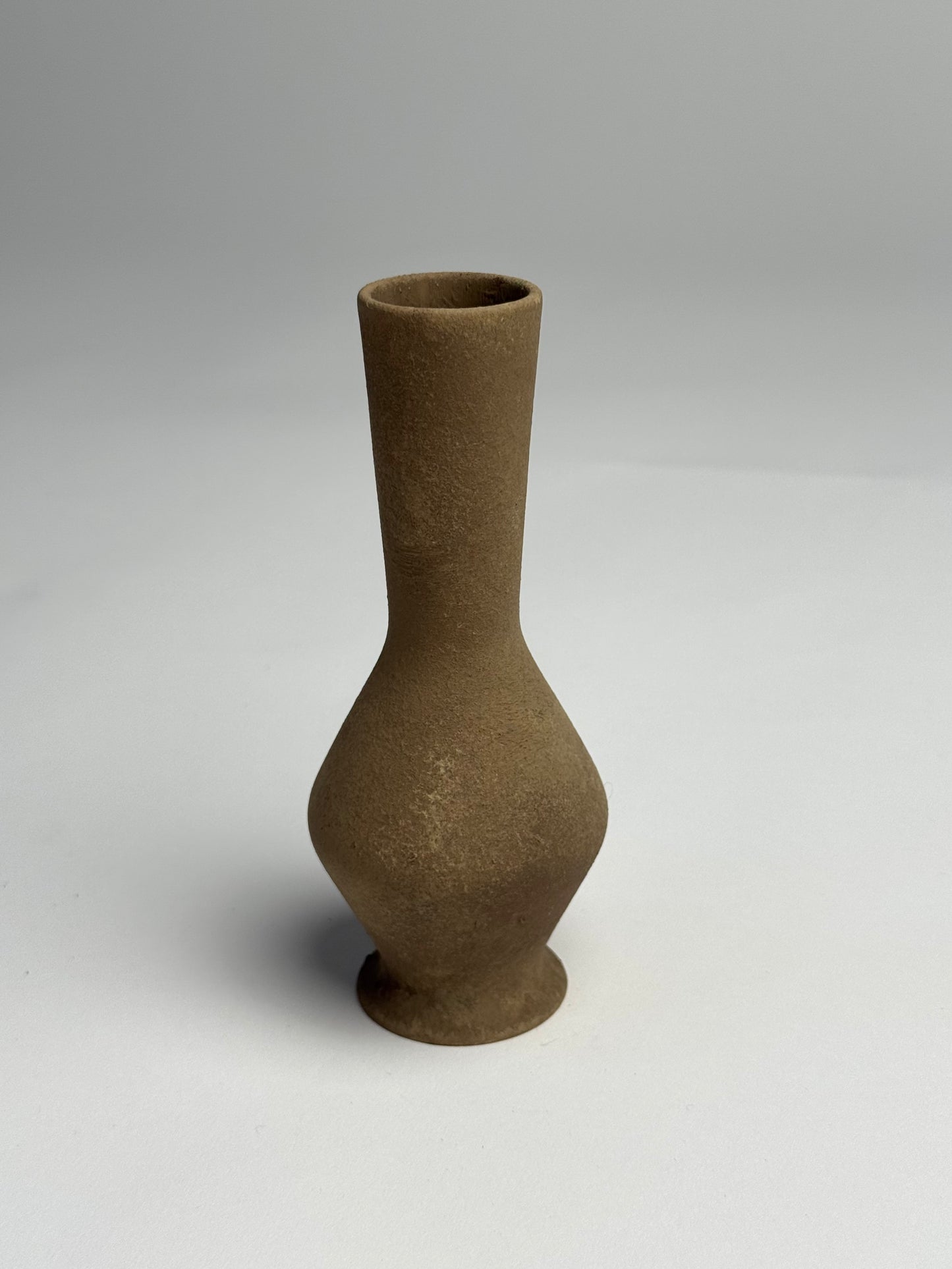 Up-cycled | small warm mid-brown tapered vase