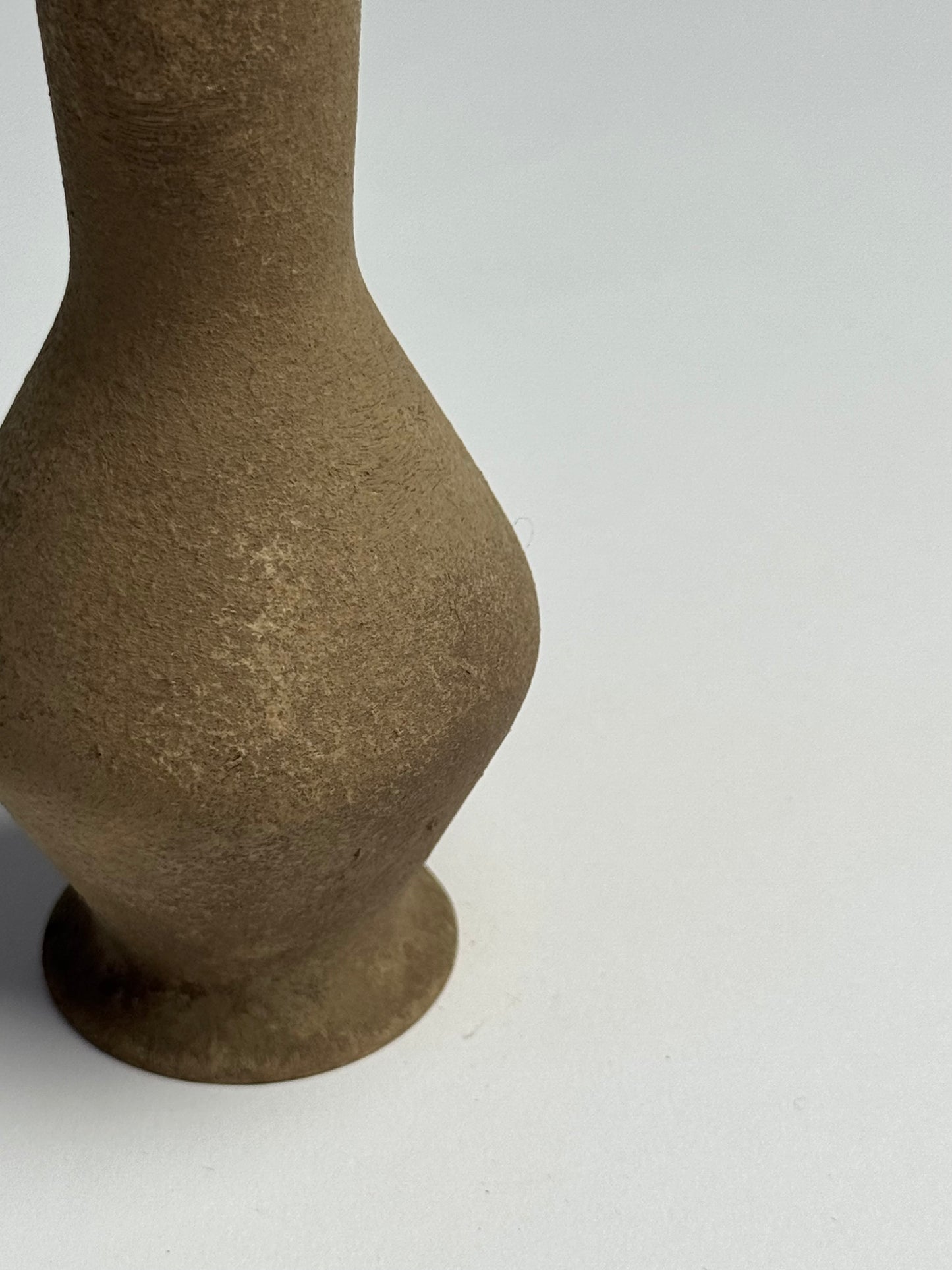 Up-cycled | small warm mid-brown tapered vase