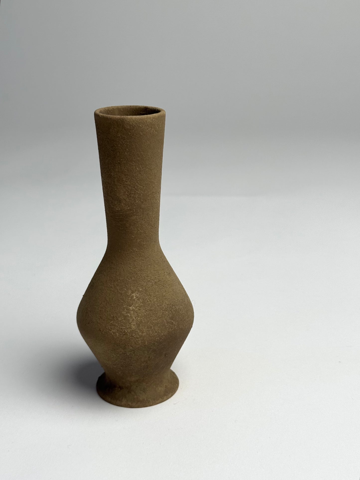 Up-cycled | small warm mid-brown tapered vase