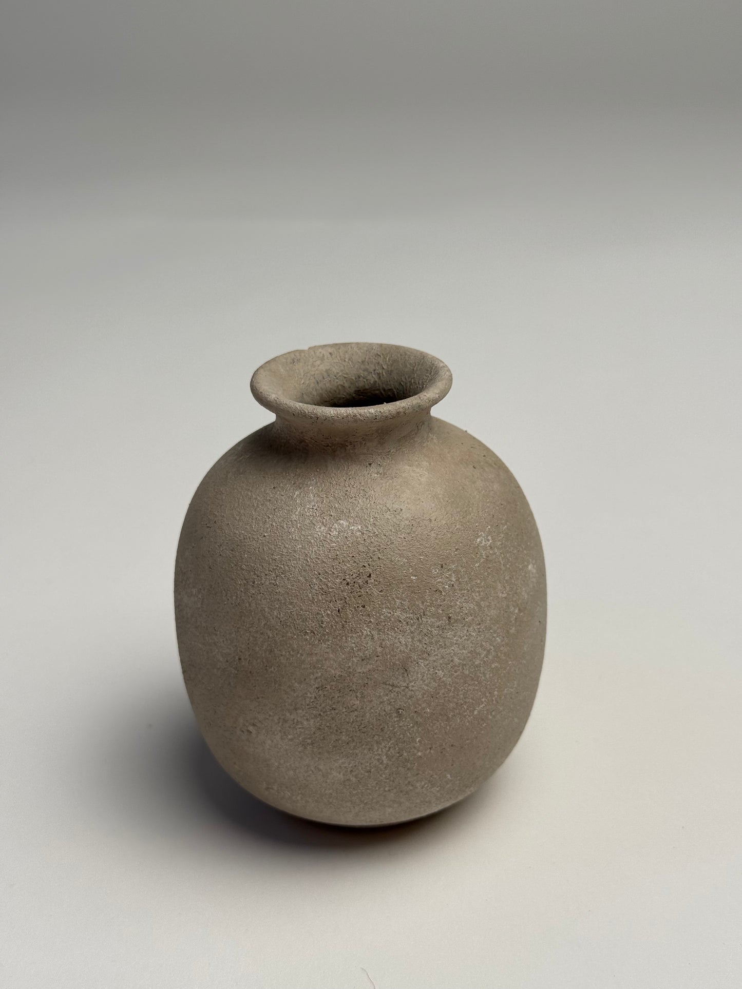 Up-cycled | small light beige stone-effect vase