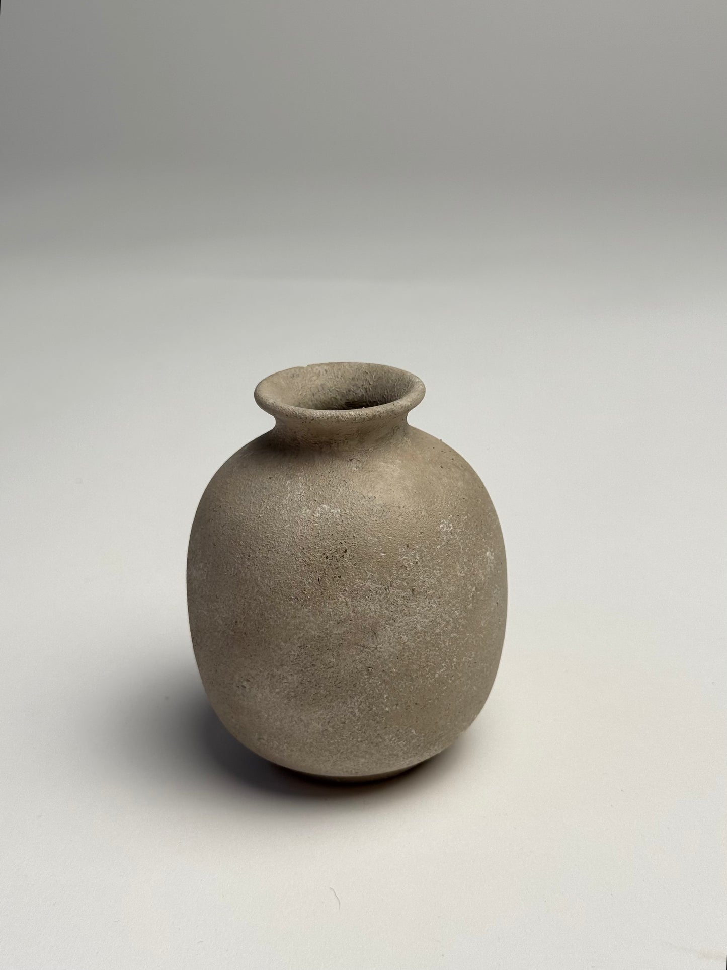 Up-cycled | small light beige stone-effect vase