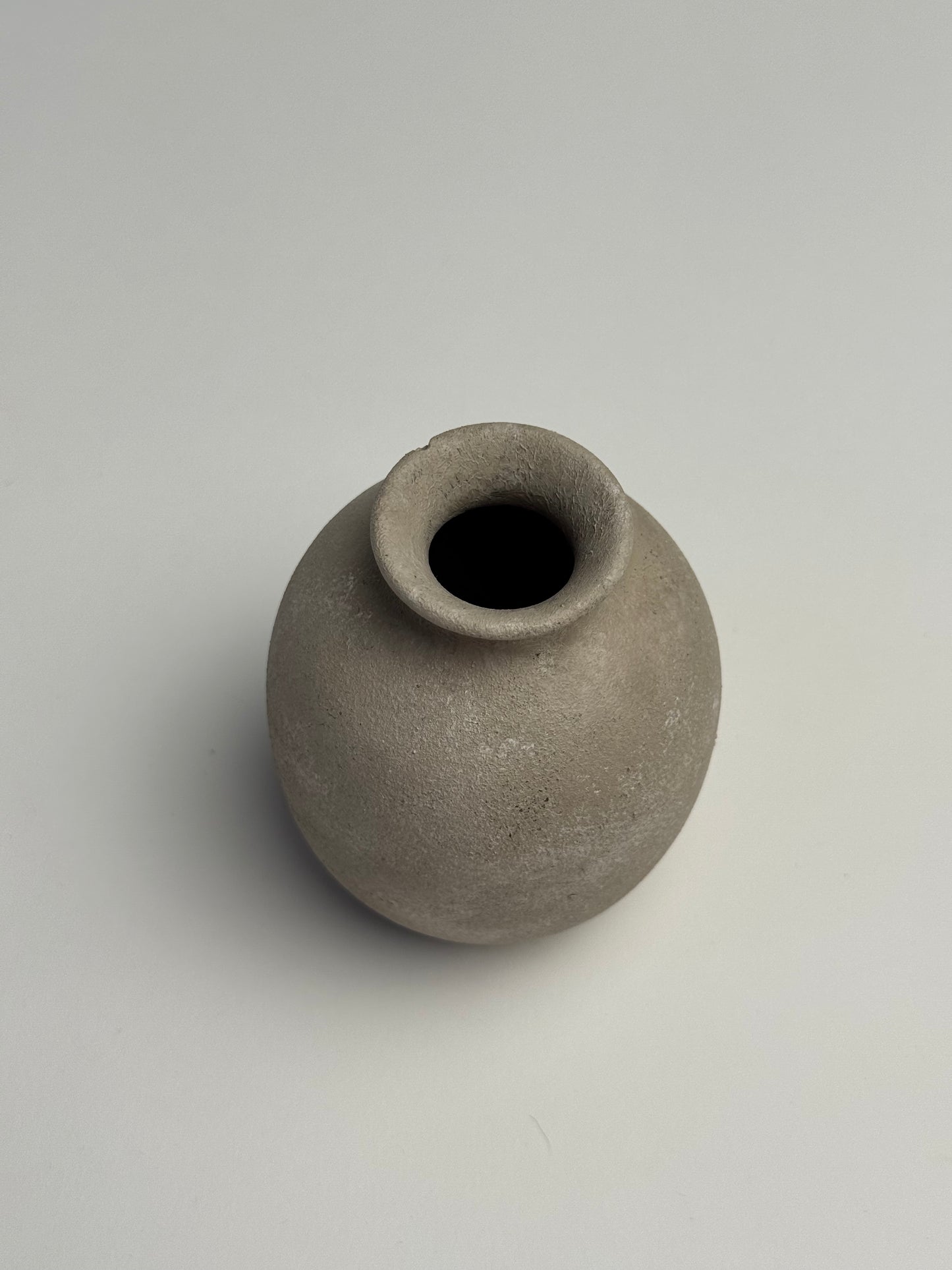 Up-cycled | small light beige stone-effect vase