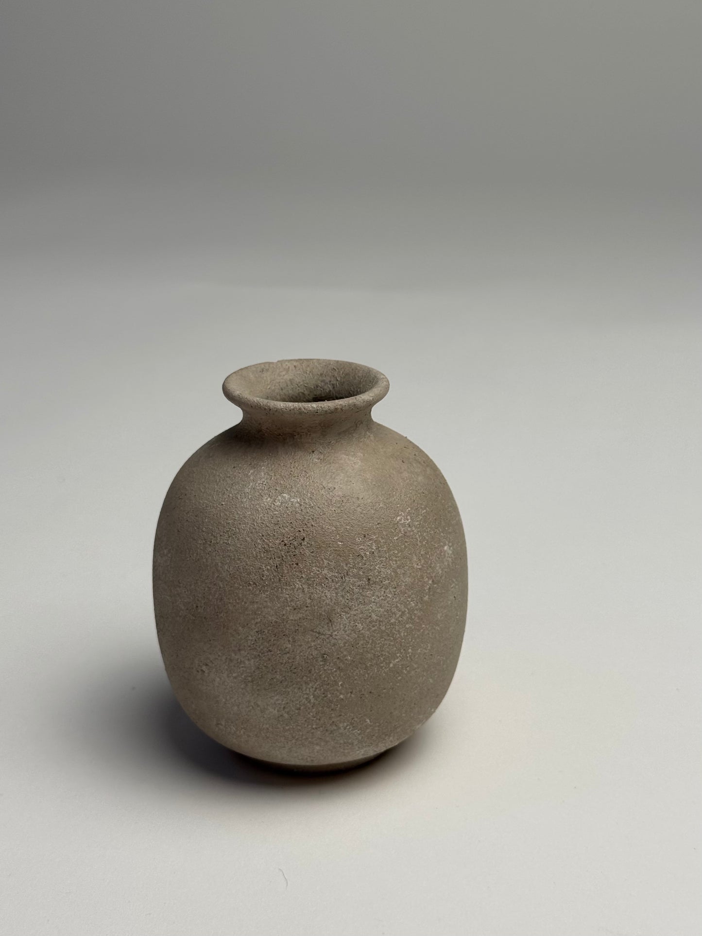 Up-cycled | small light beige stone-effect vase