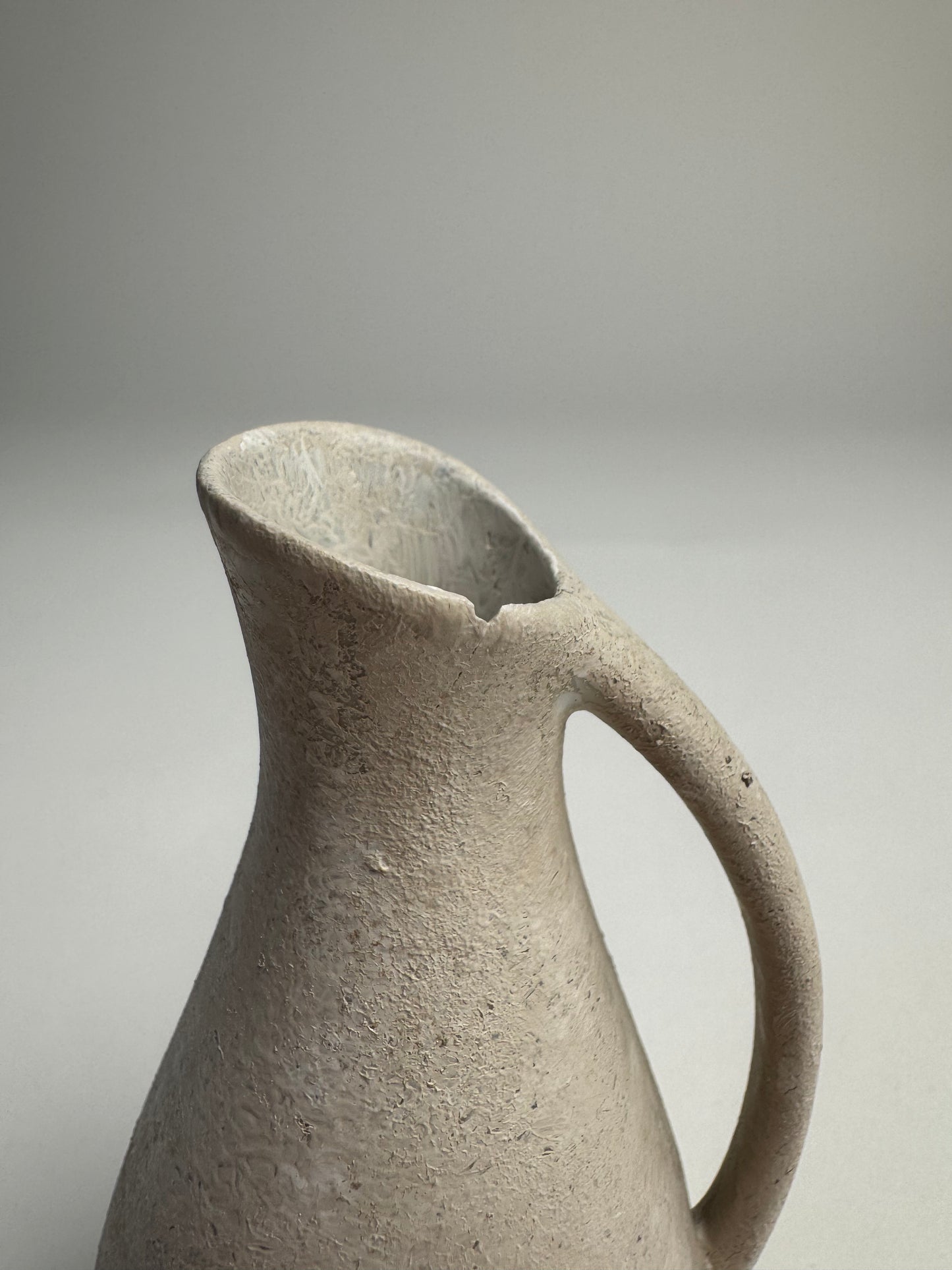 Up-cycled | small off-white slim handled jug
