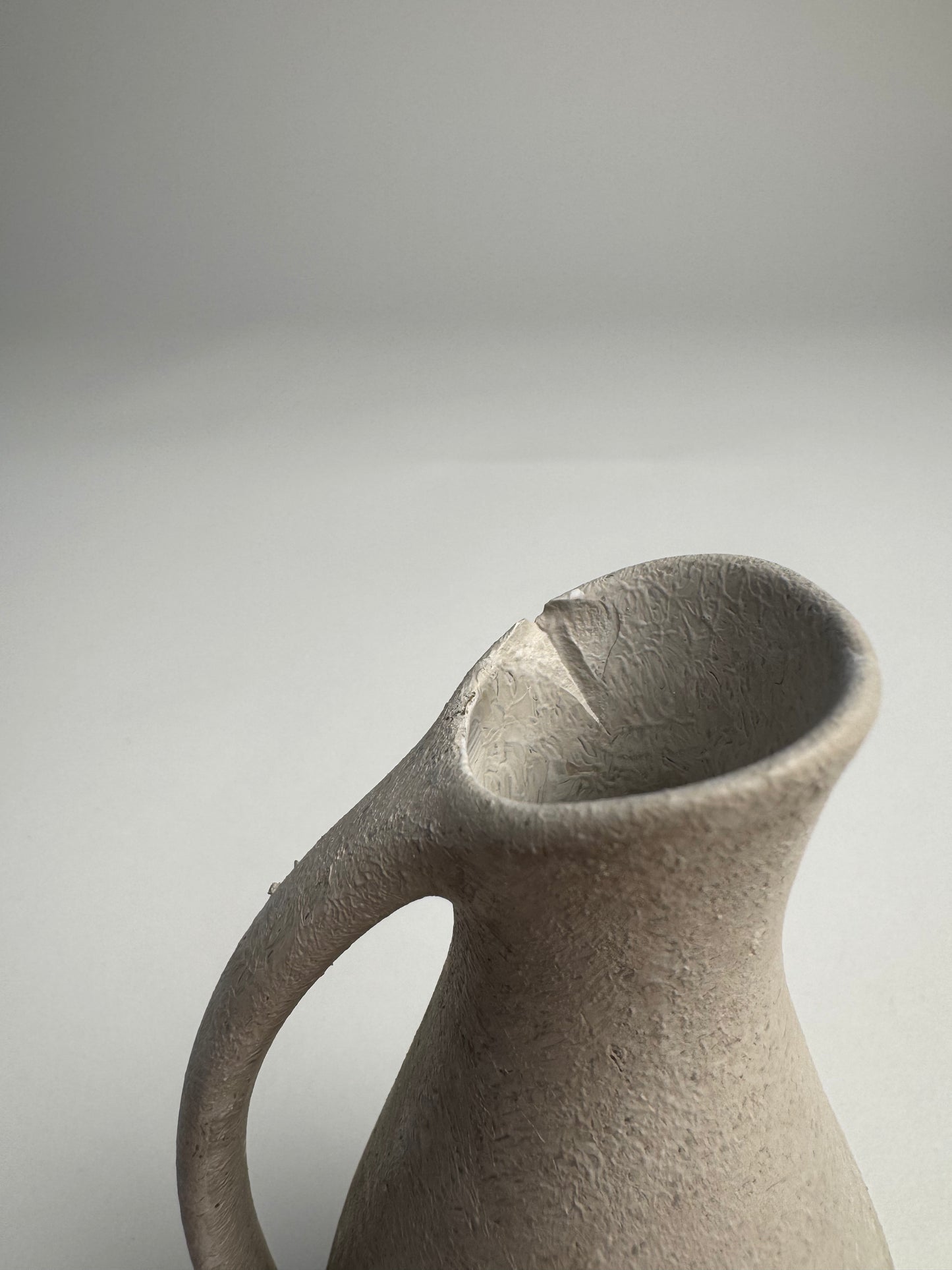 Up-cycled | small off-white slim handled jug