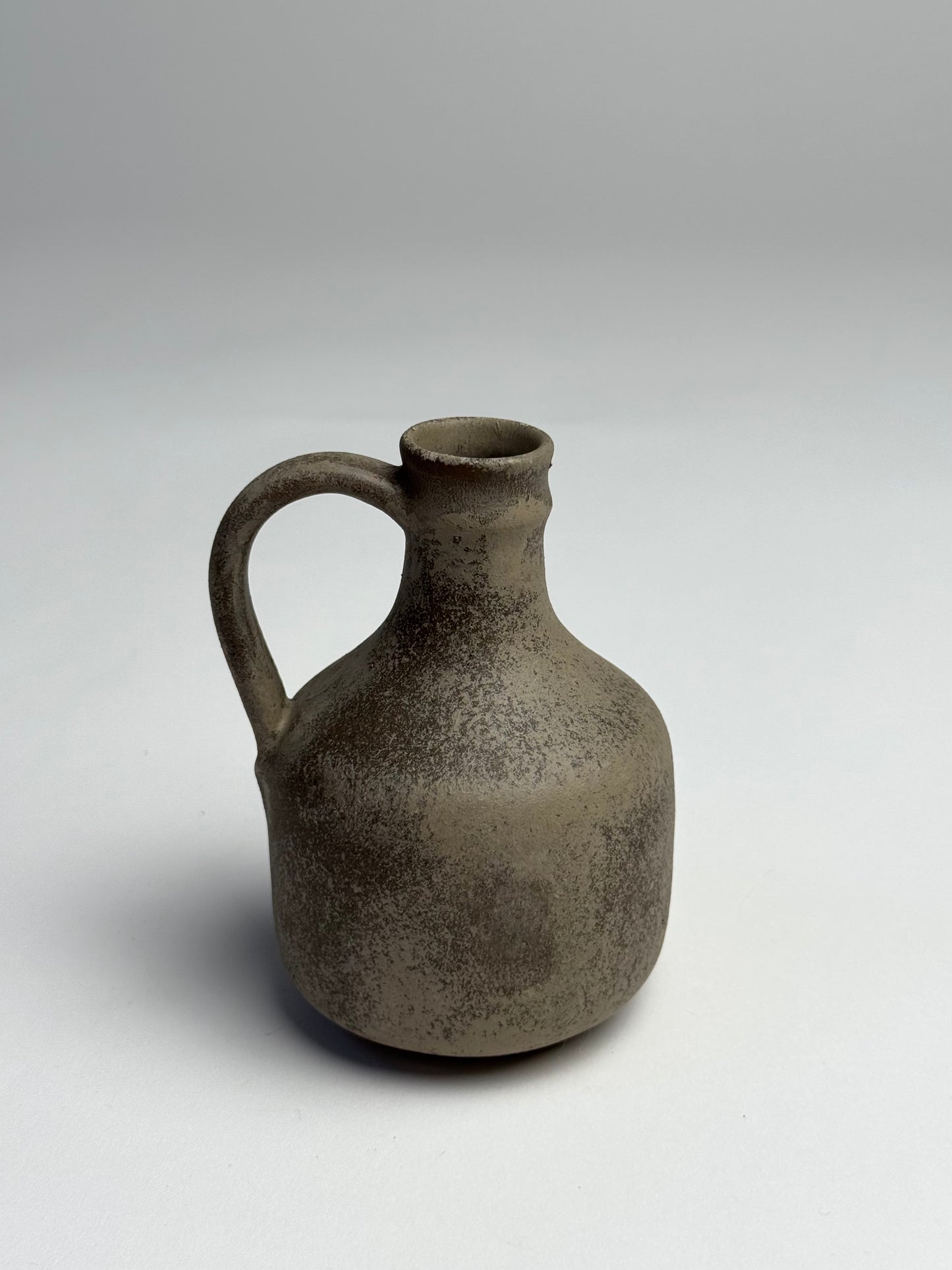 Up-cycled | earthy textured small handled vase