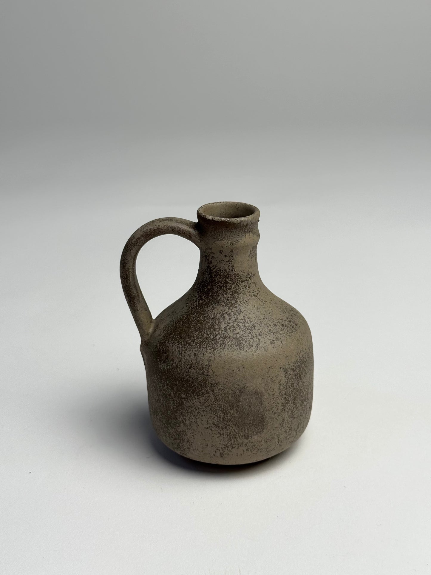 Up-cycled | earthy textured small handled vase