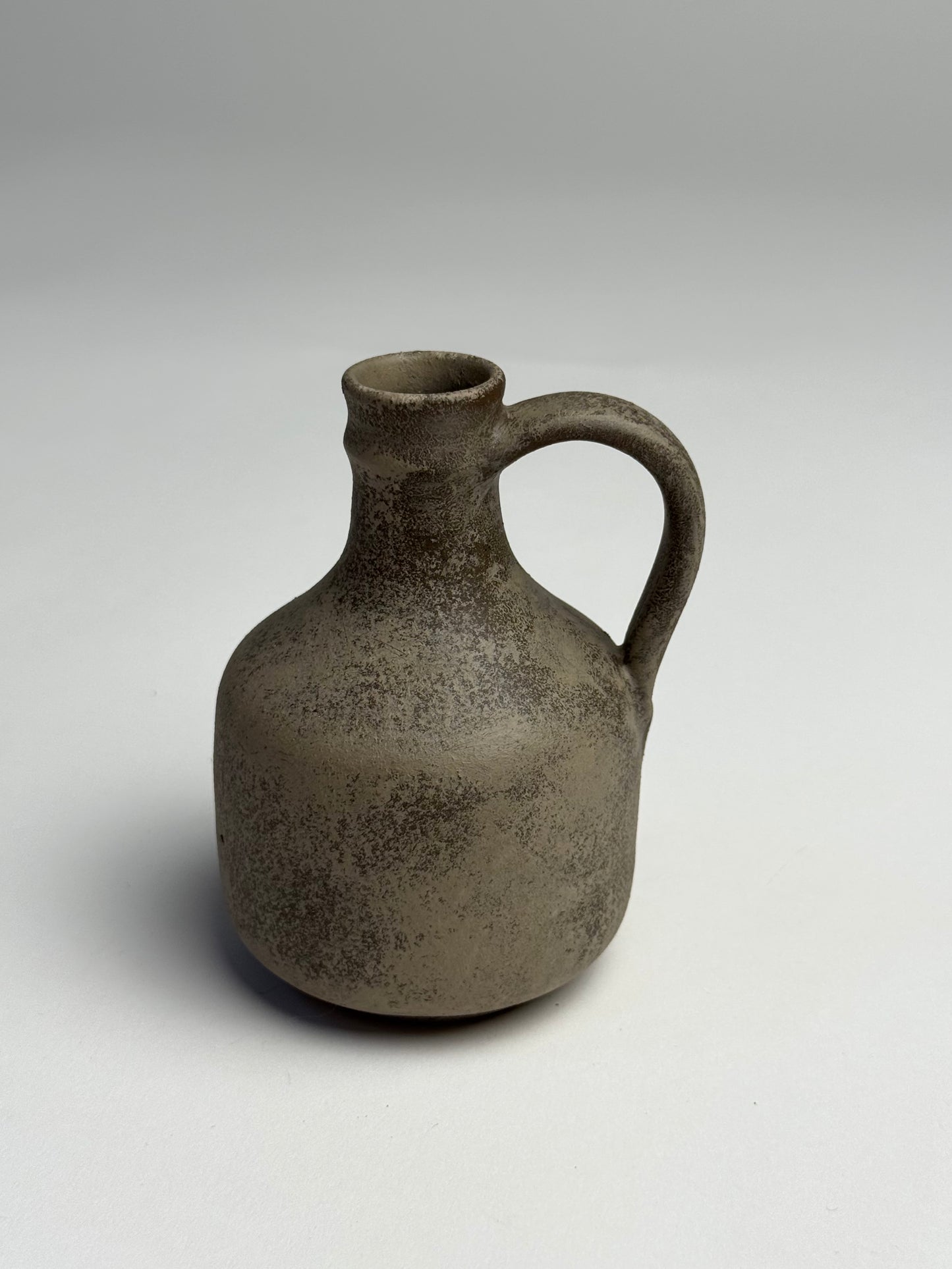 Up-cycled | earthy textured small handled vase