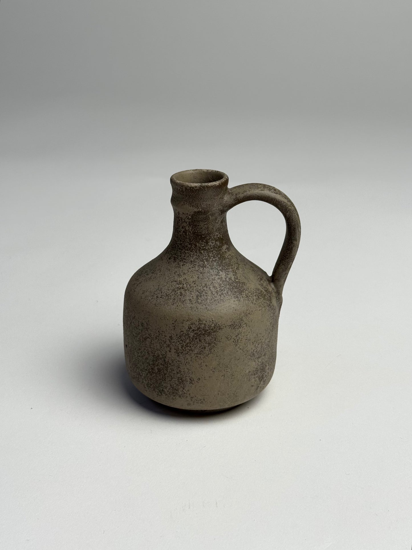 Up-cycled | earthy textured small handled vase