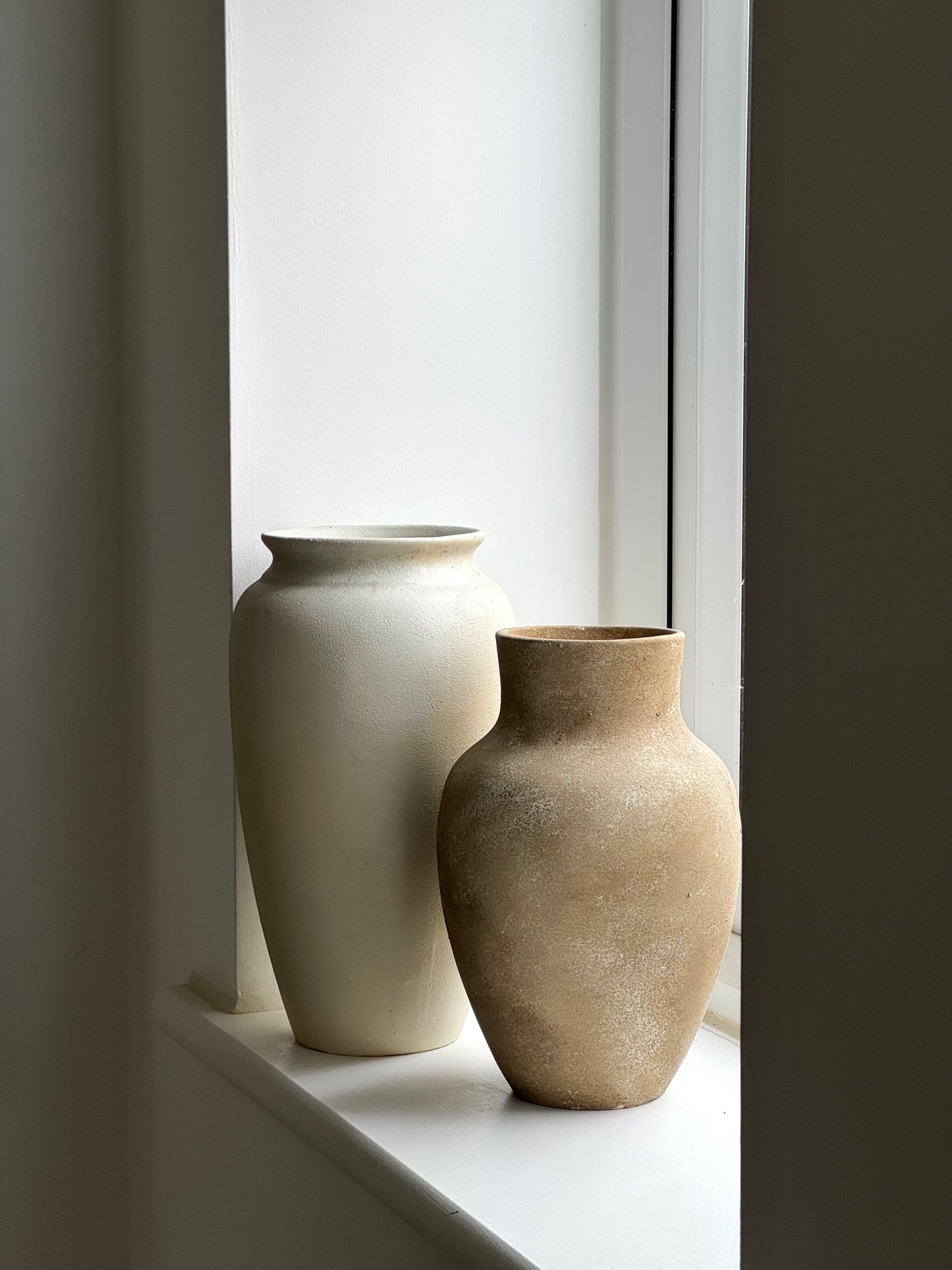Up-cycled | medium warm brown tapered vase