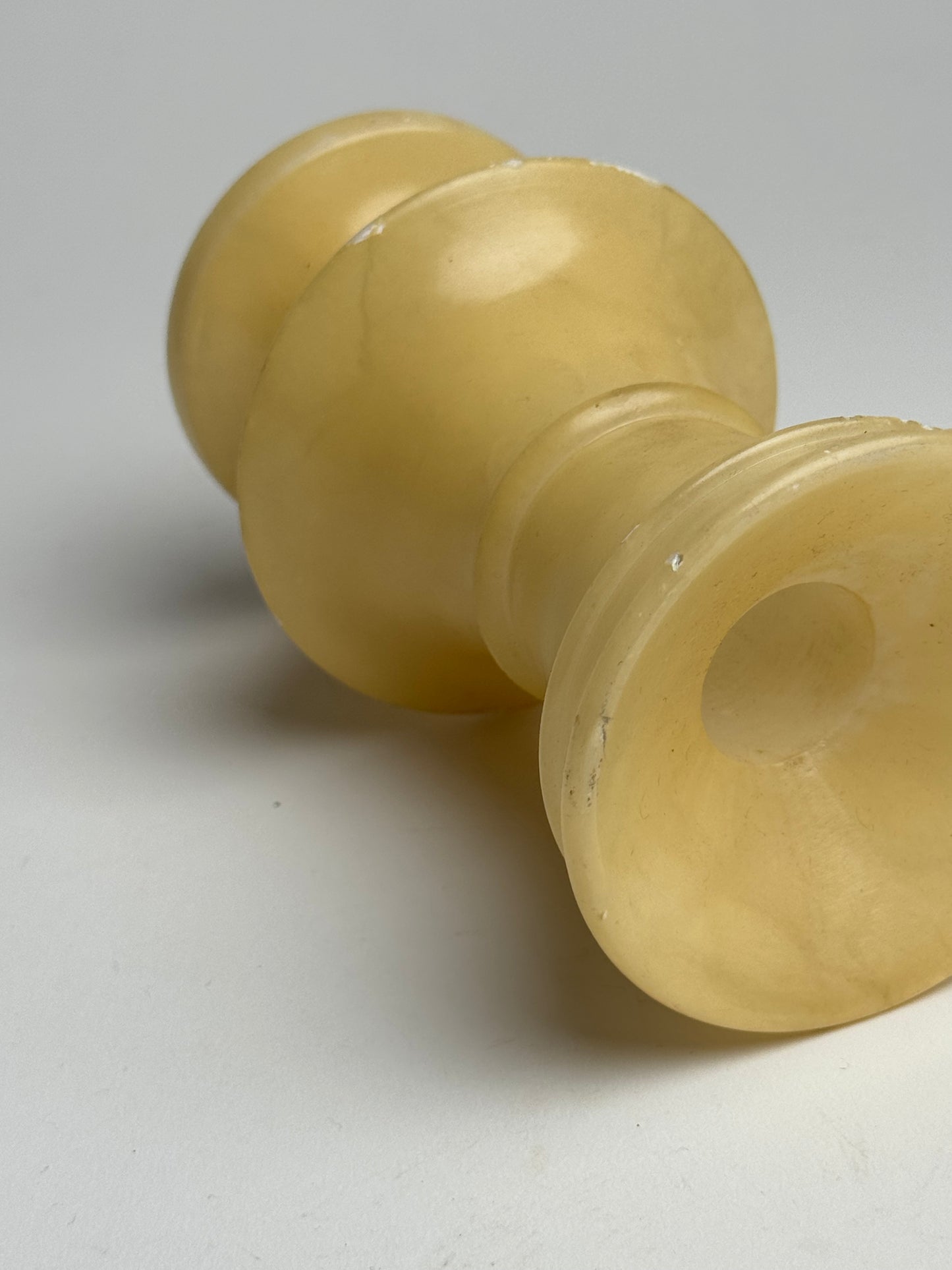 Butter Yellow Marble Candle Holders
