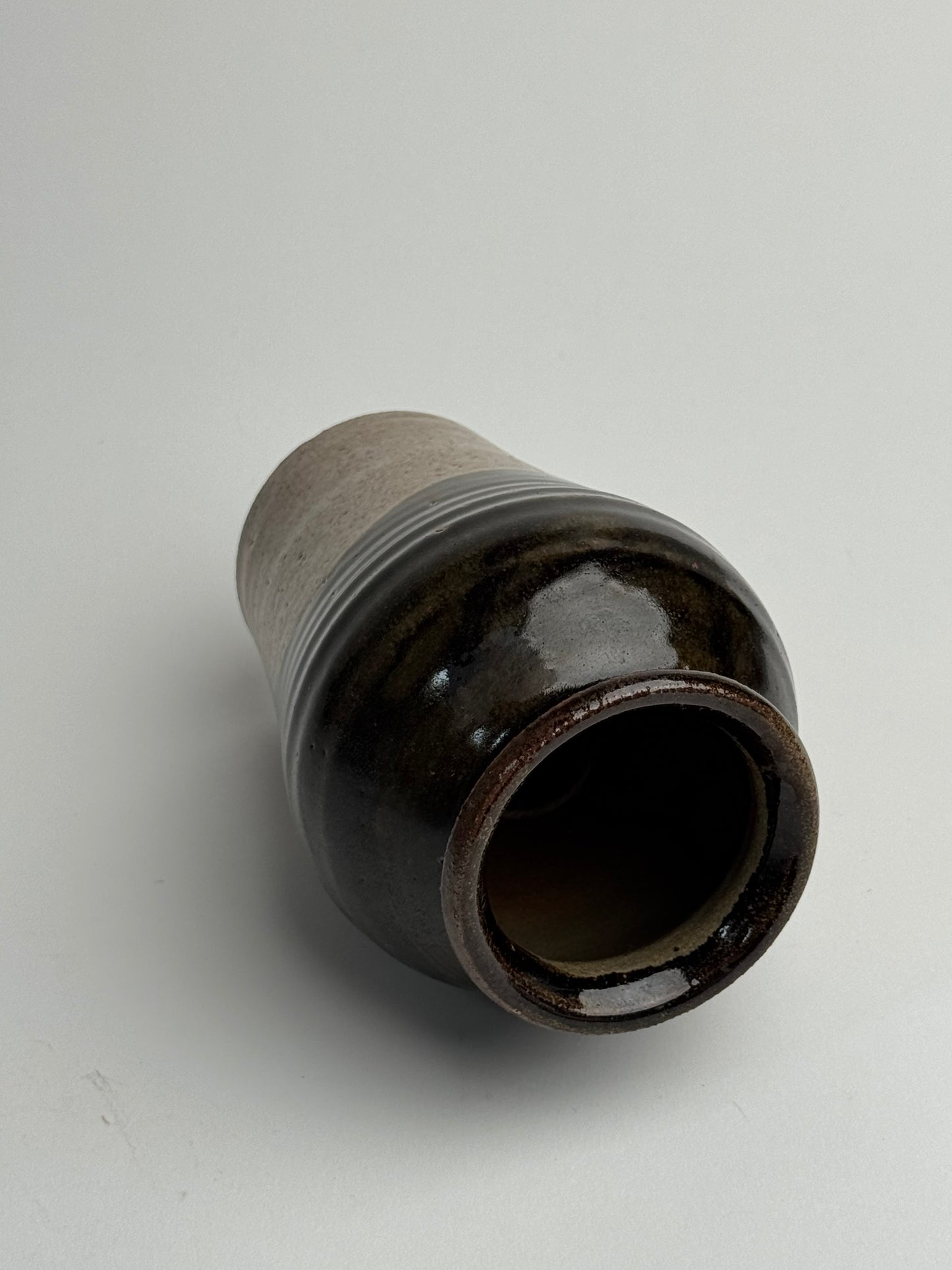Half Glazed Vintage Pot