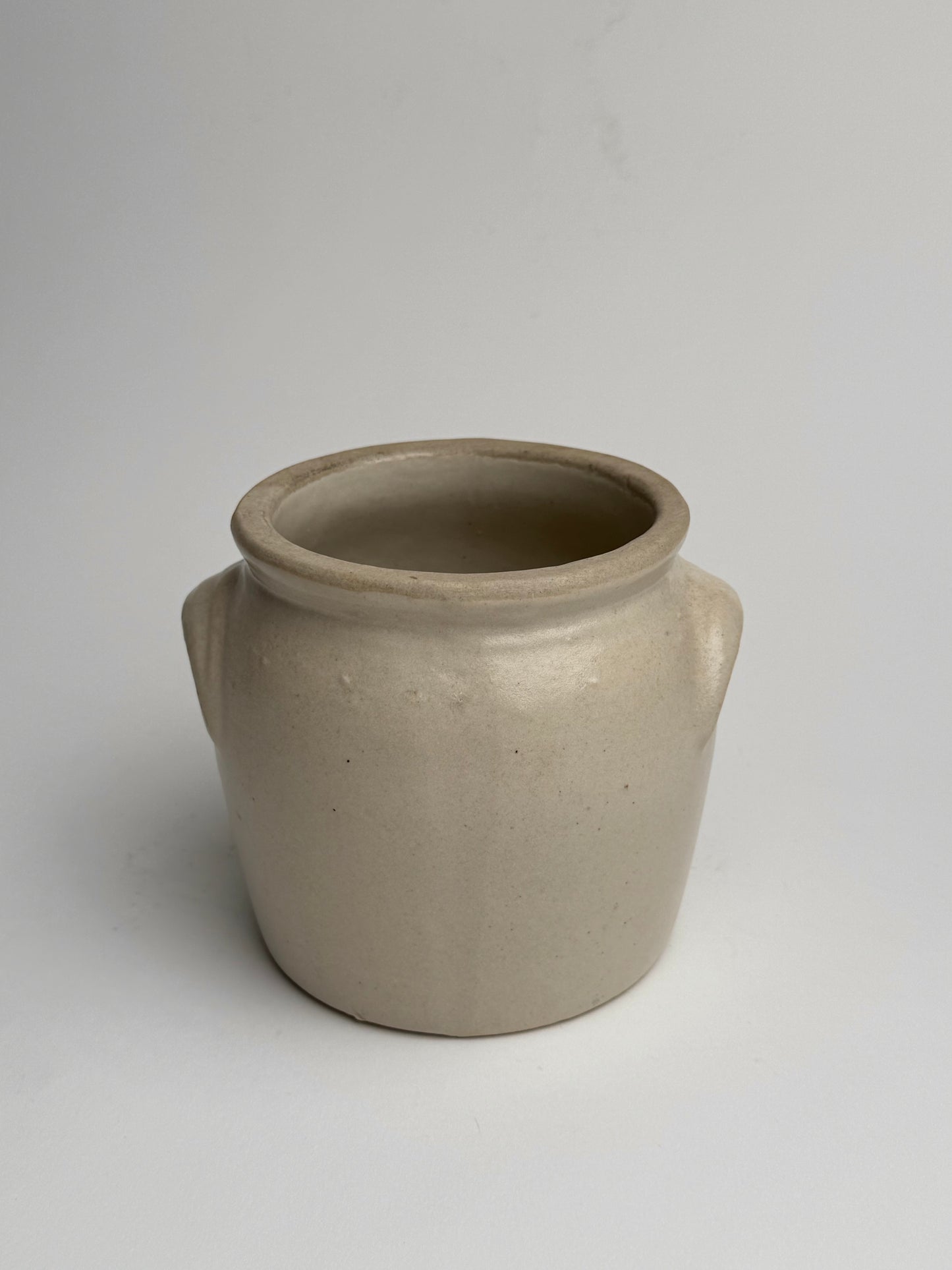 Small Cream French Confit Pot