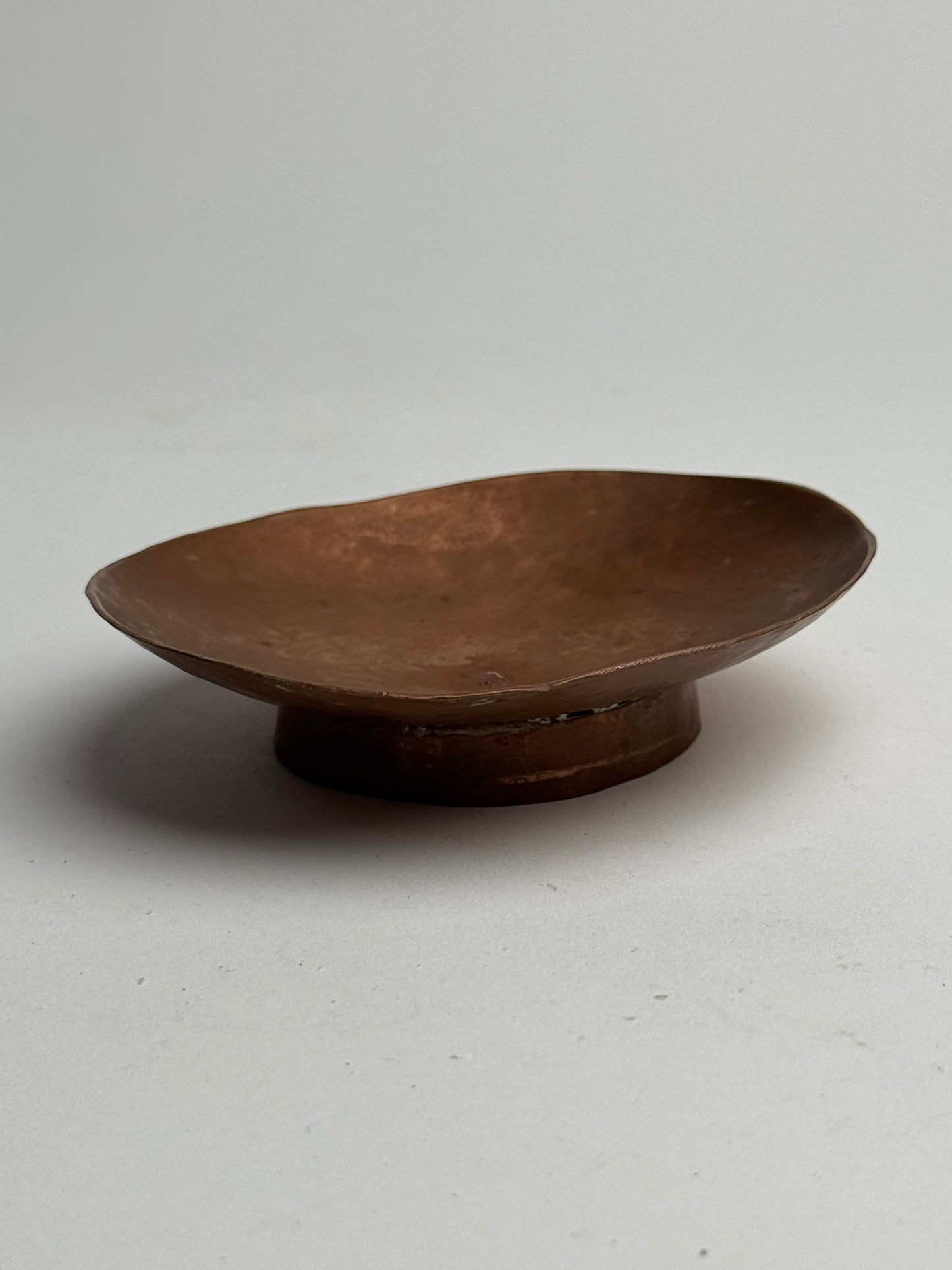 Vintage Copper Pedestal Dish