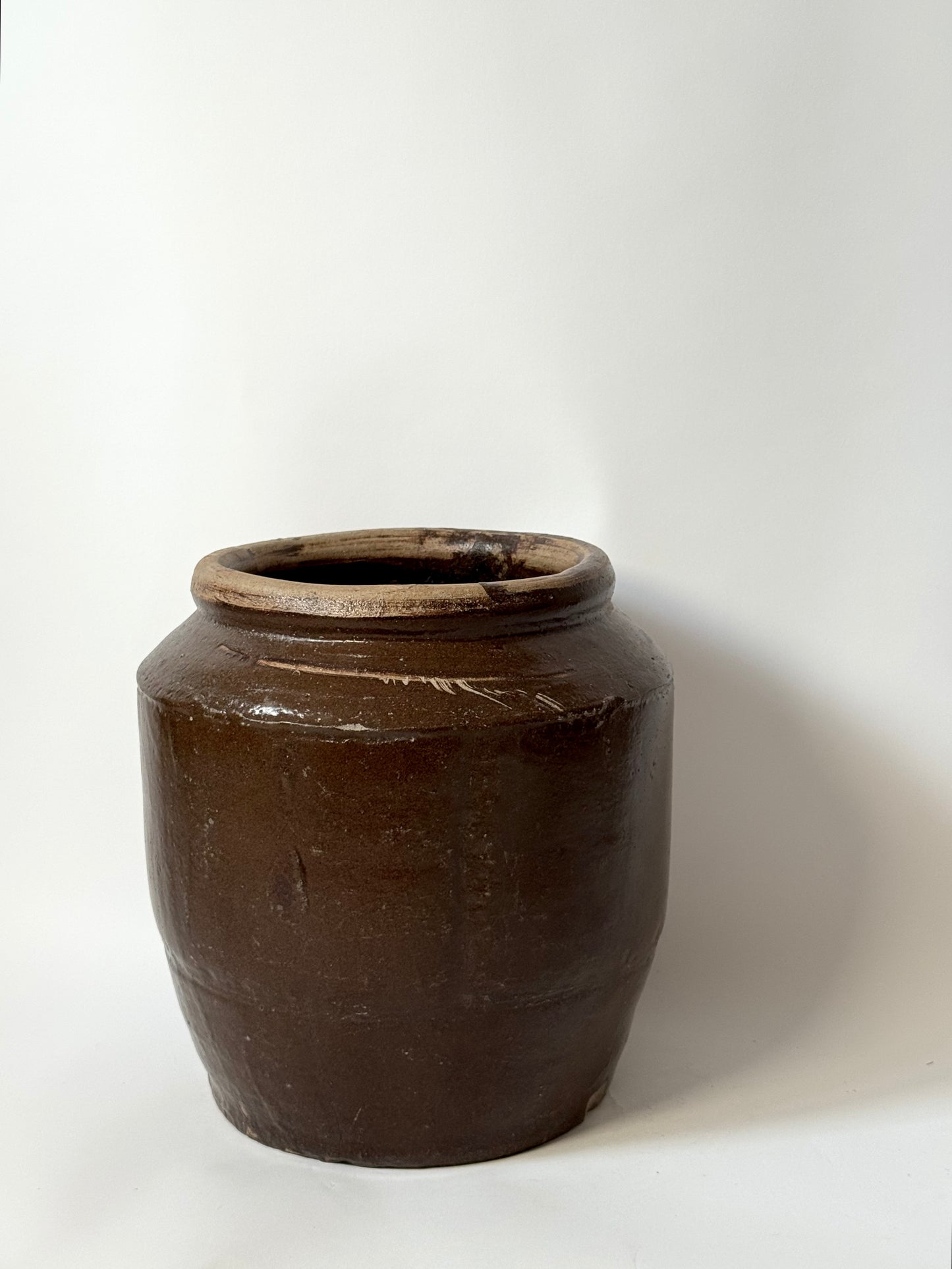 Large Angled South Asian Pot