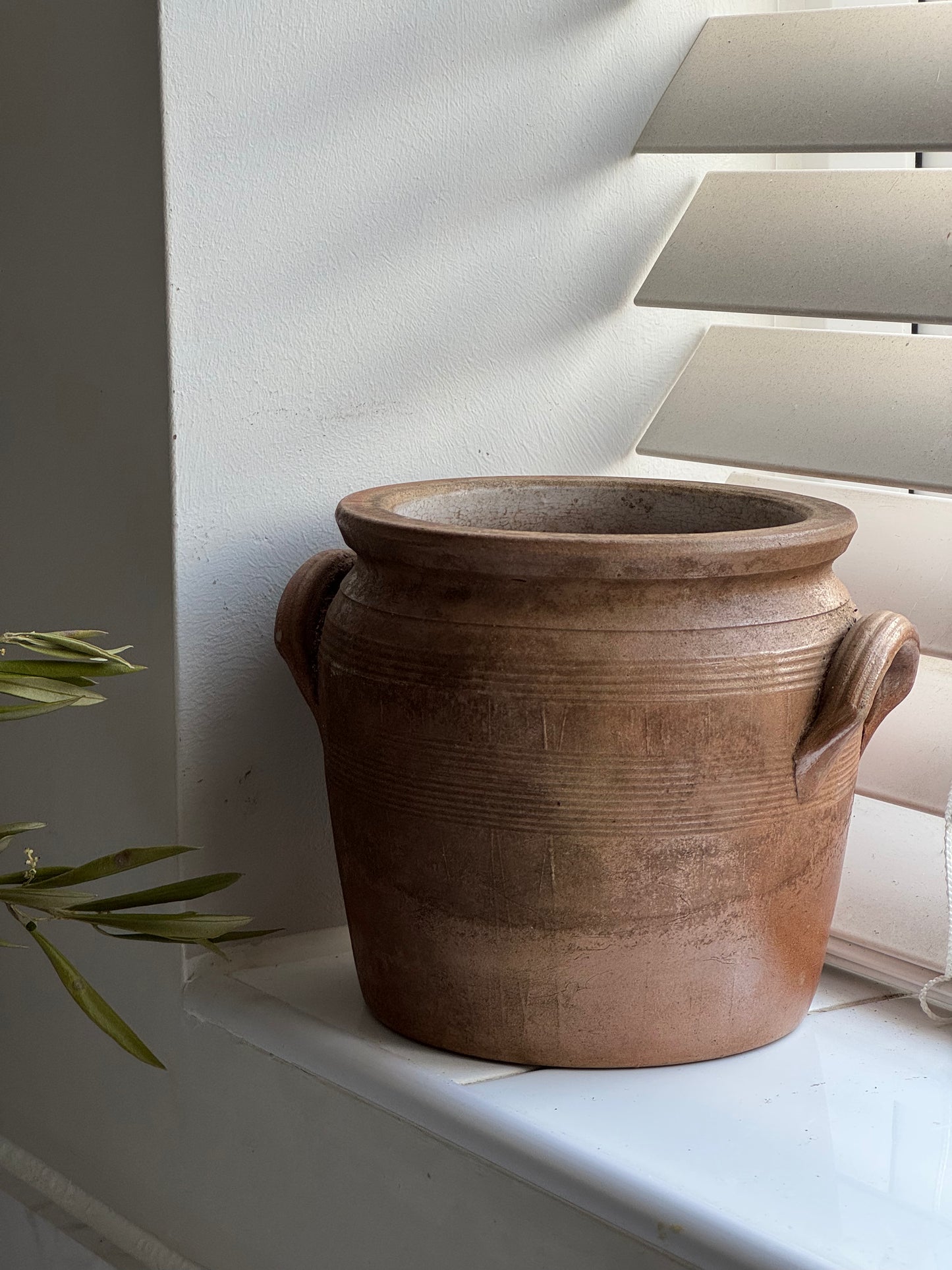 Vintage Brown Confit Pot