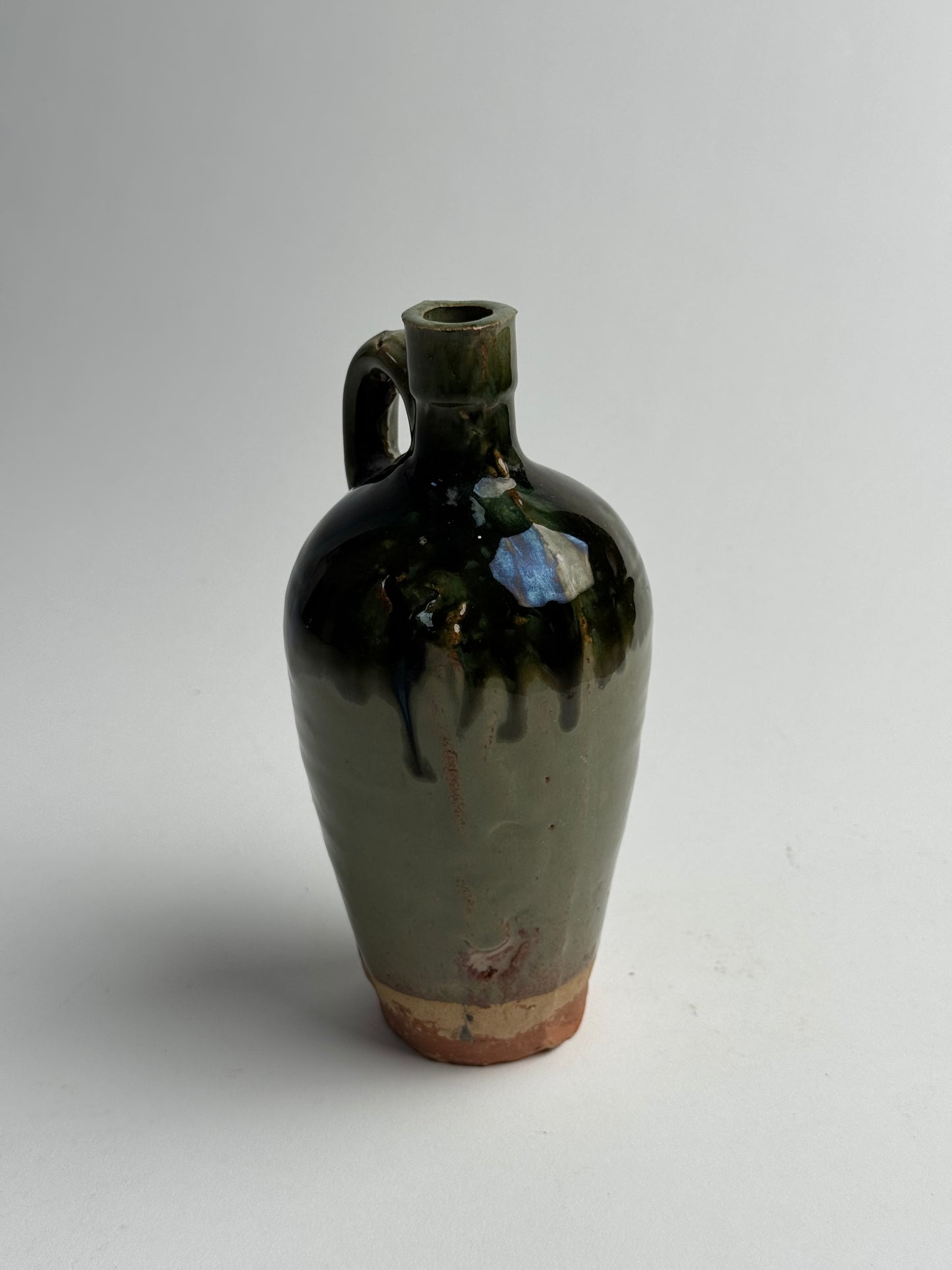 Green Vintage Glazed Pitcher