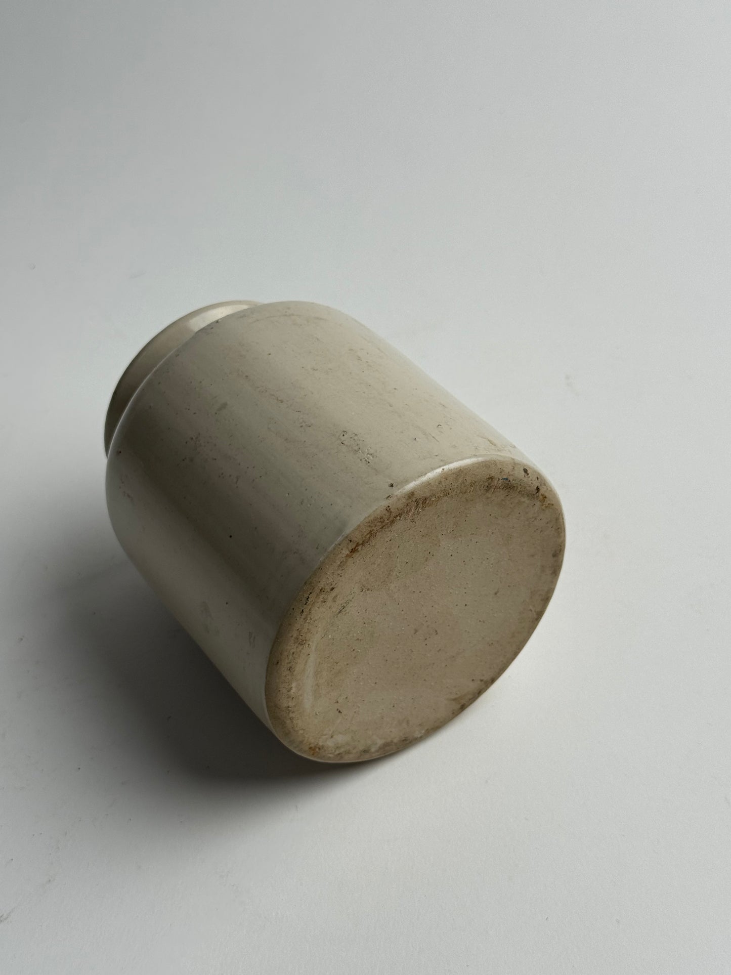 Cream Glazed Vintage French Pot