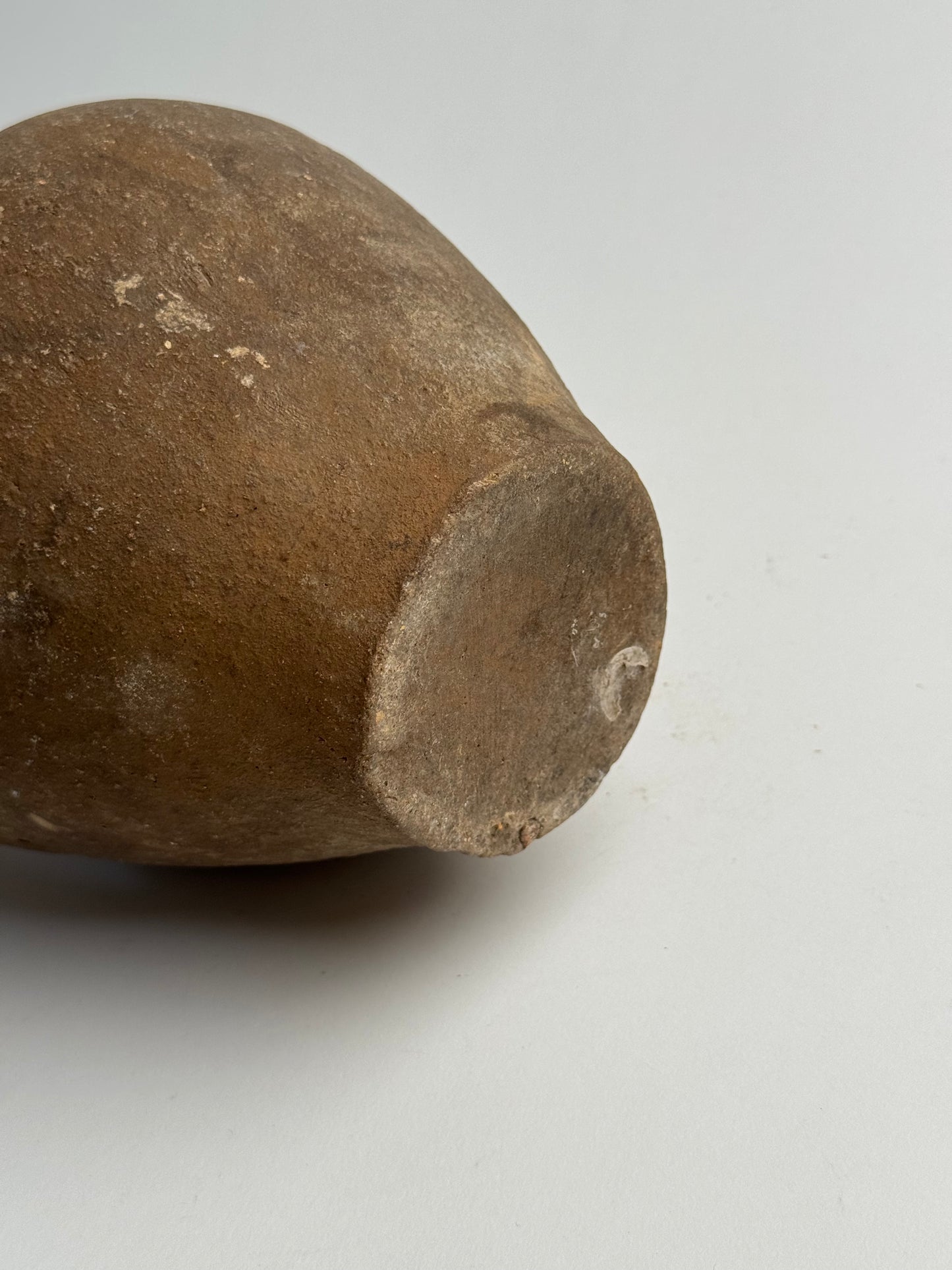 Vintage Earthy Brown Handled Vessel