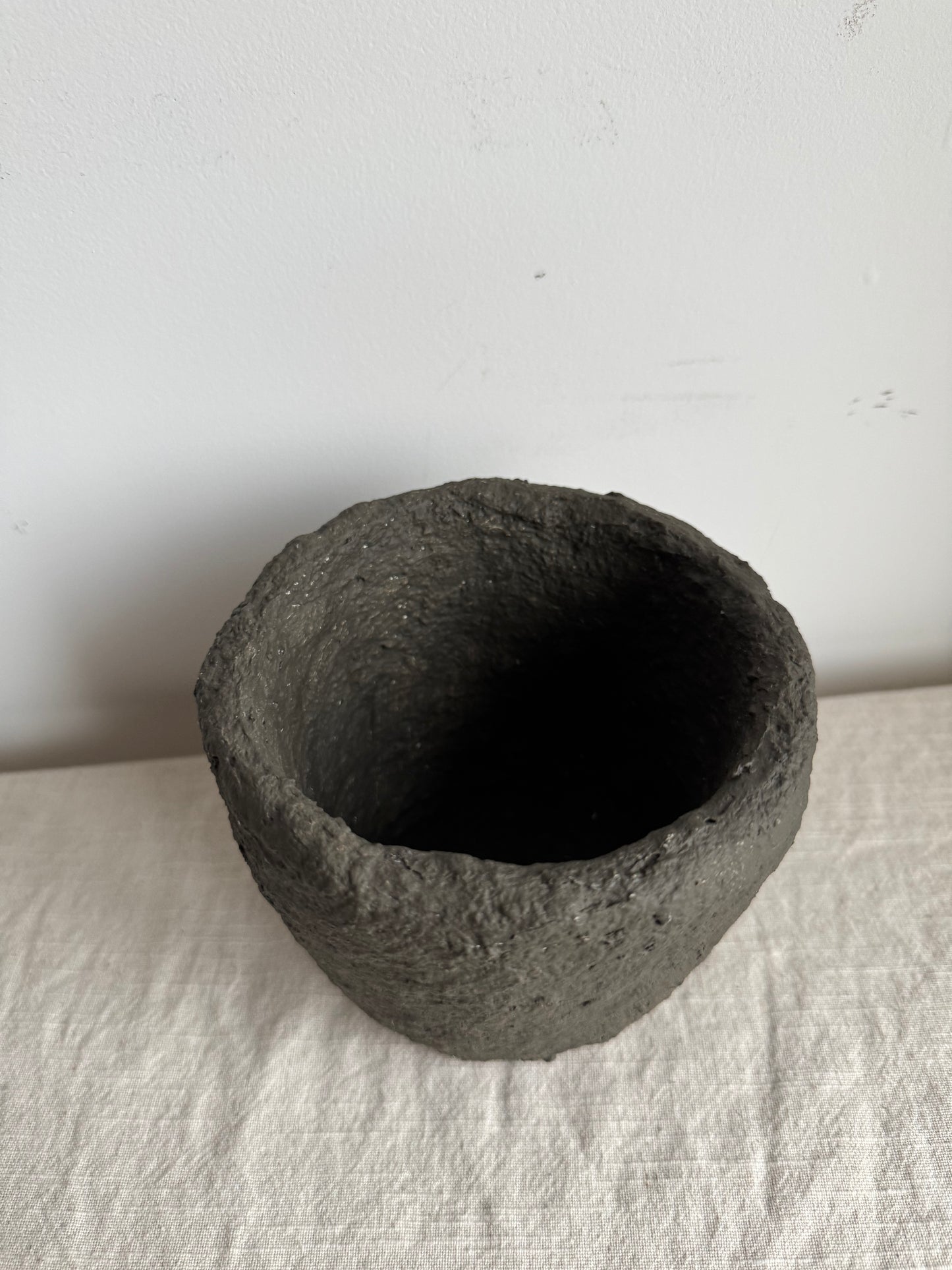 Up-cycled | textured earthy brown wabi sabi pot