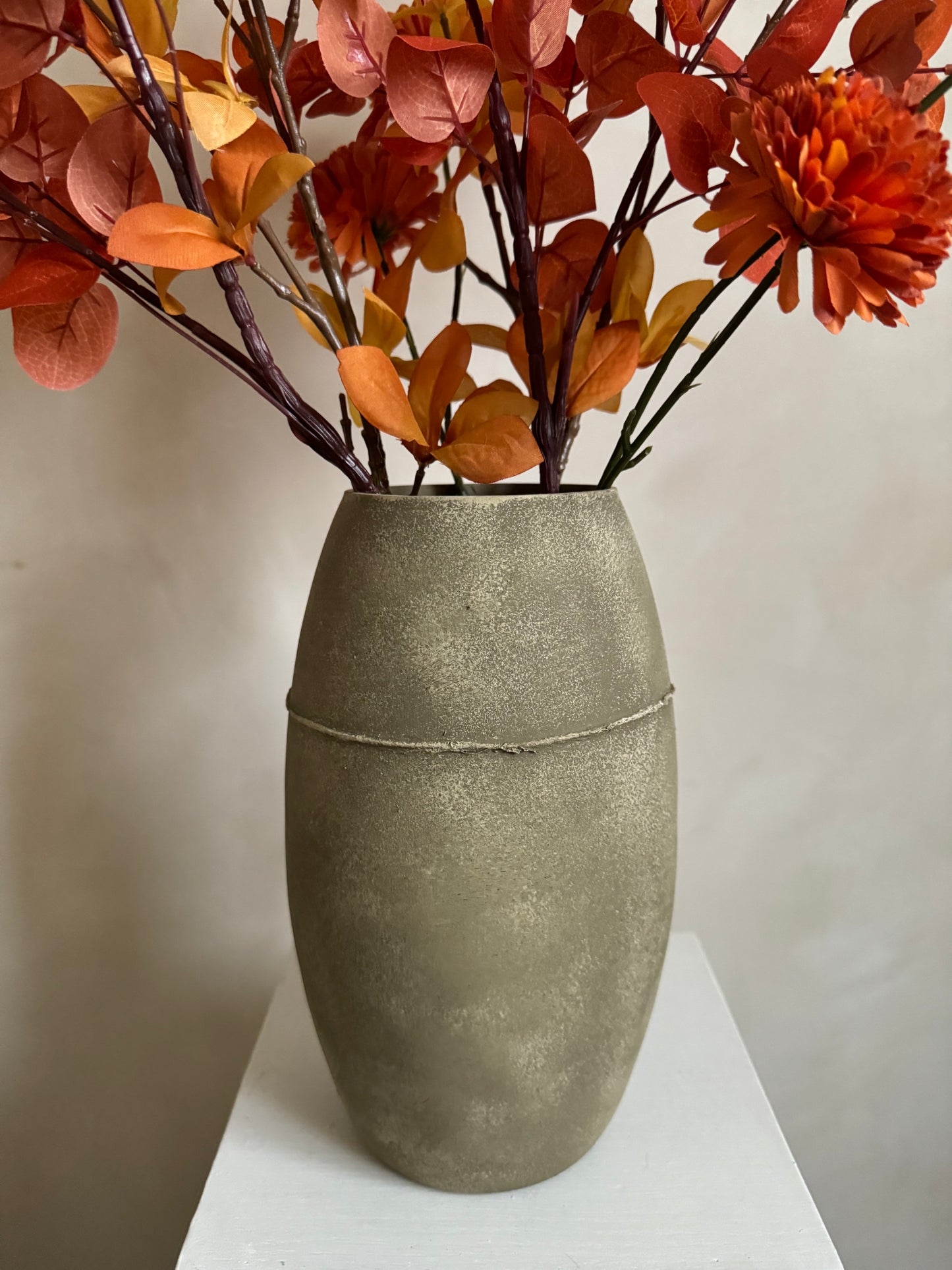 Up-cycled | Earthy brown line detail rustic vase