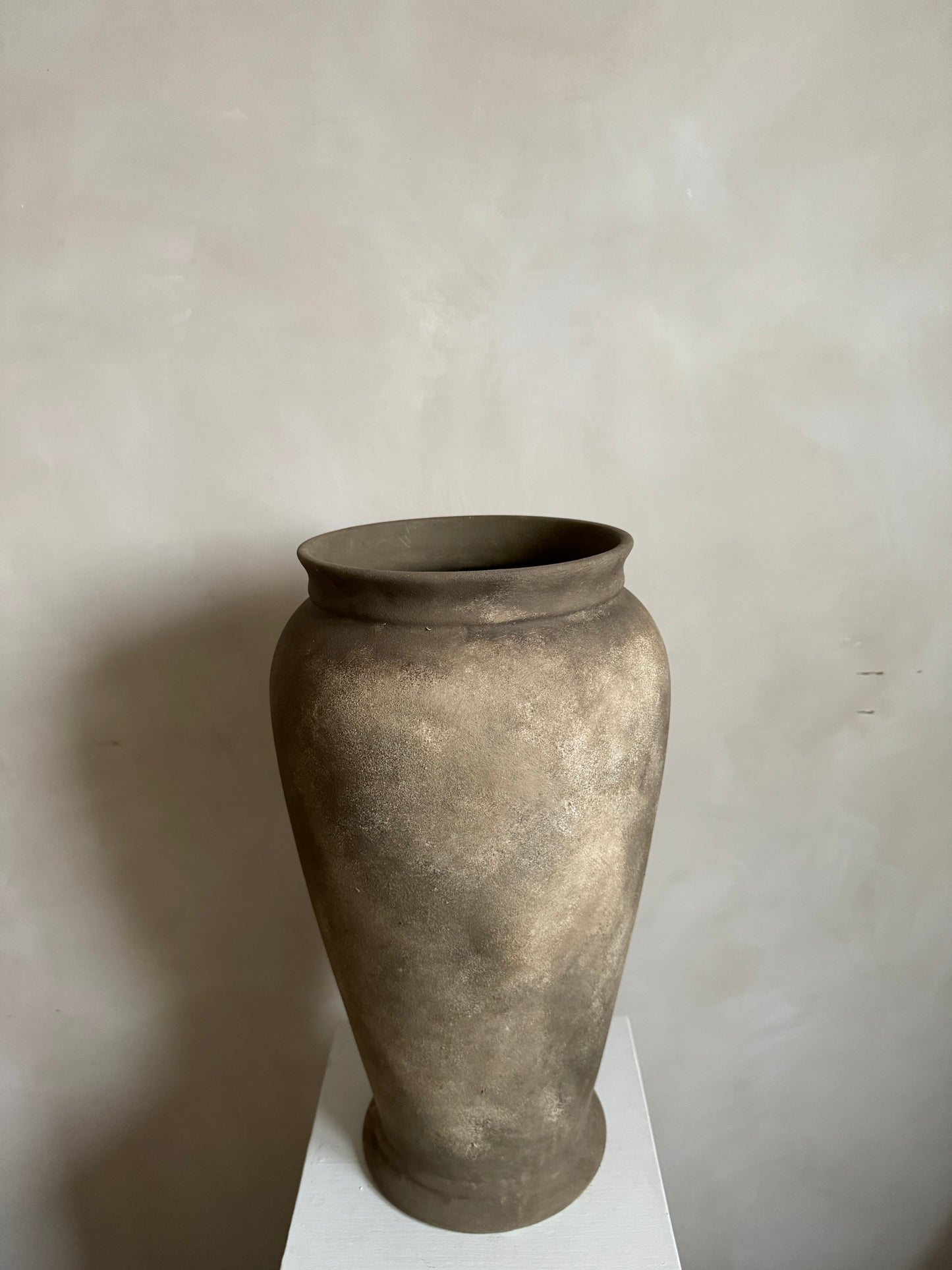 Up-cycled | Earthy brown large rustic vase