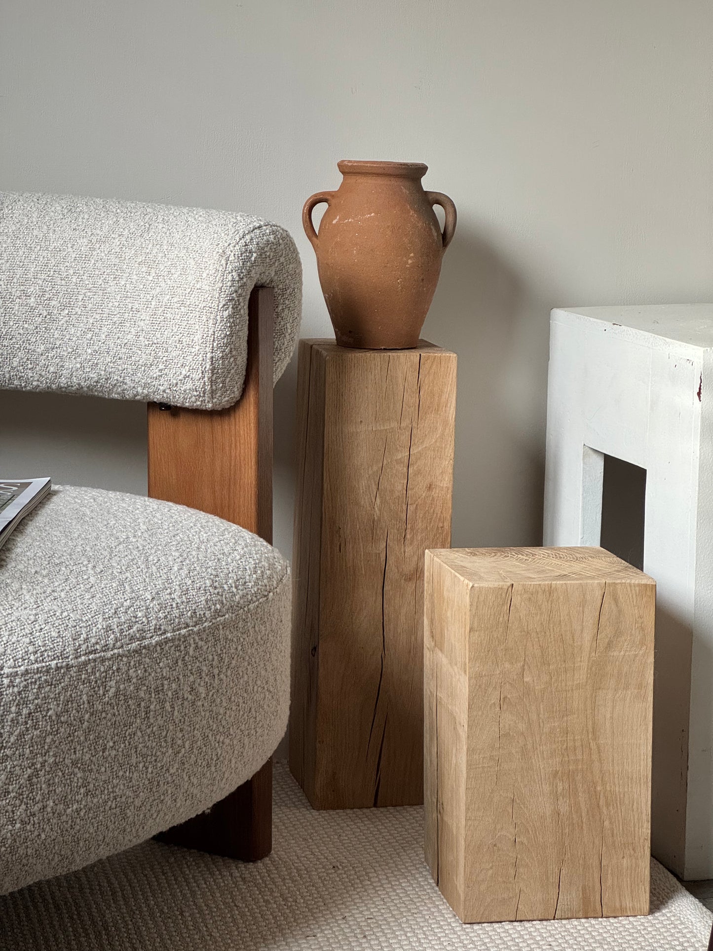 Solid Oak Wood Plinths